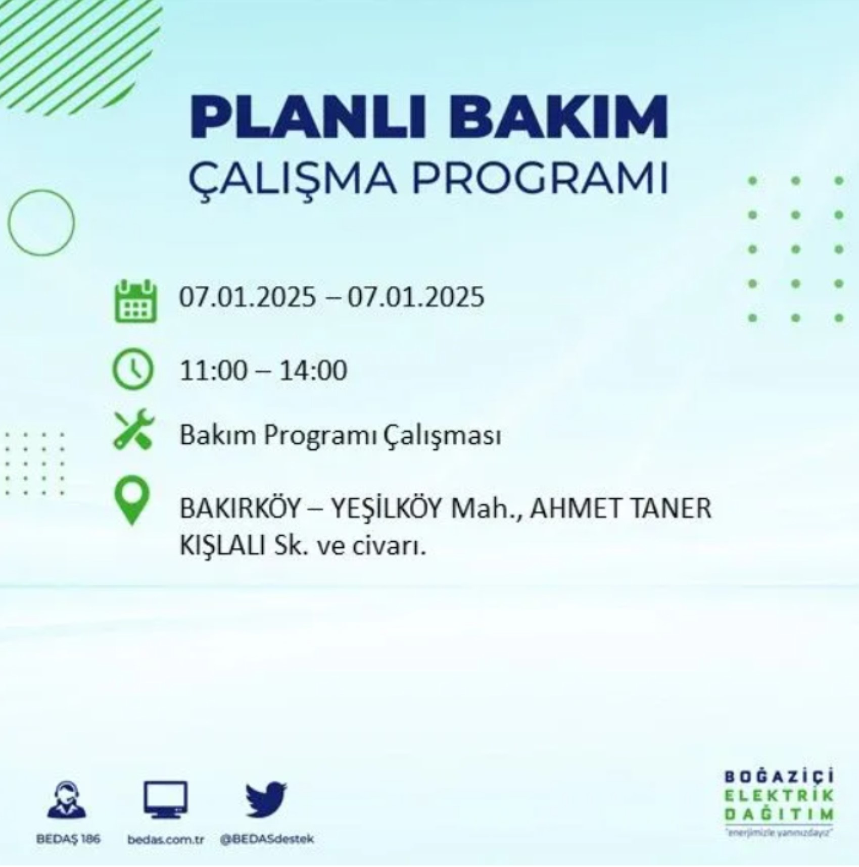 BEDAŞ açıkladı... İstanbul'da elektrik kesintisi: 7 Ocak'ta hangi mahalleler etkilenecek?