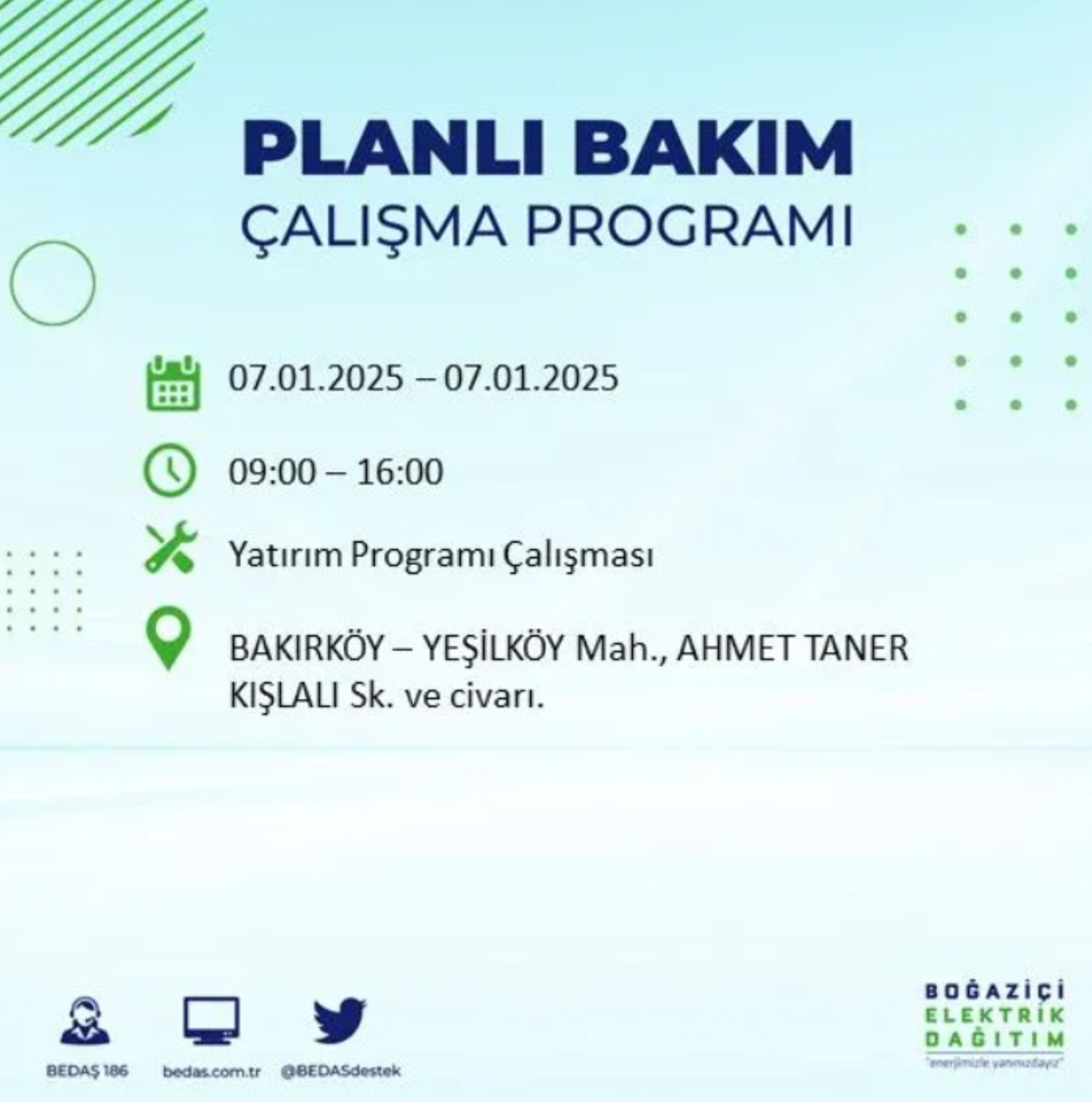 BEDAŞ açıkladı... İstanbul'da elektrik kesintisi: 7 Ocak'ta hangi mahalleler etkilenecek?