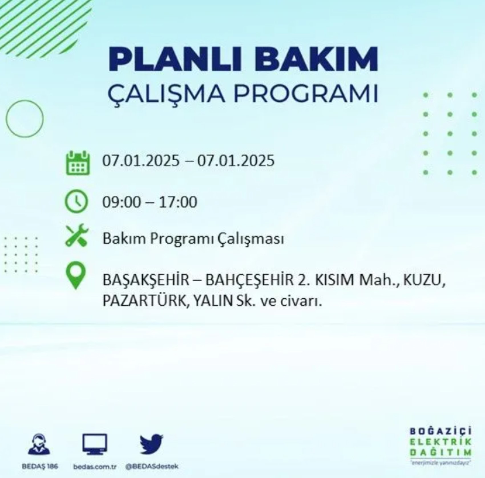 BEDAŞ açıkladı... İstanbul'da elektrik kesintisi: 7 Ocak'ta hangi mahalleler etkilenecek?