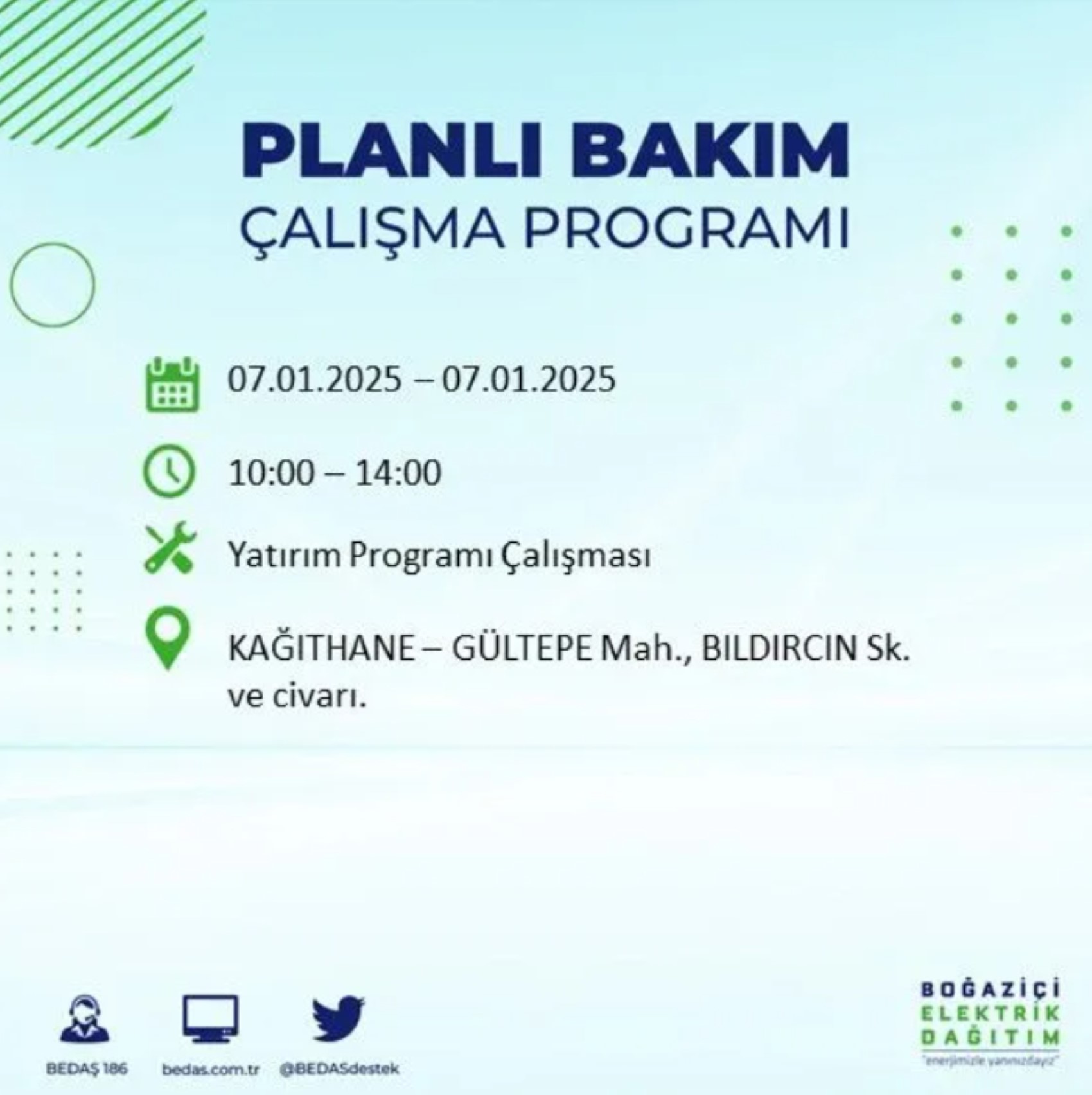 BEDAŞ açıkladı... İstanbul'da elektrik kesintisi: 7 Ocak'ta hangi mahalleler etkilenecek?