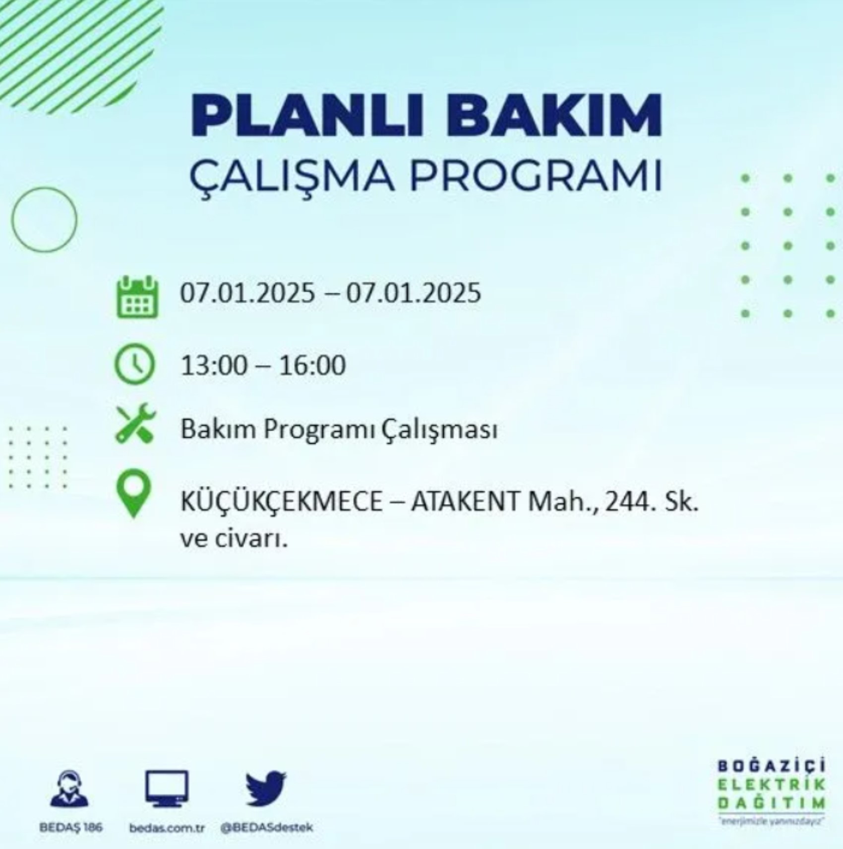 BEDAŞ açıkladı... İstanbul'da elektrik kesintisi: 7 Ocak'ta hangi mahalleler etkilenecek?