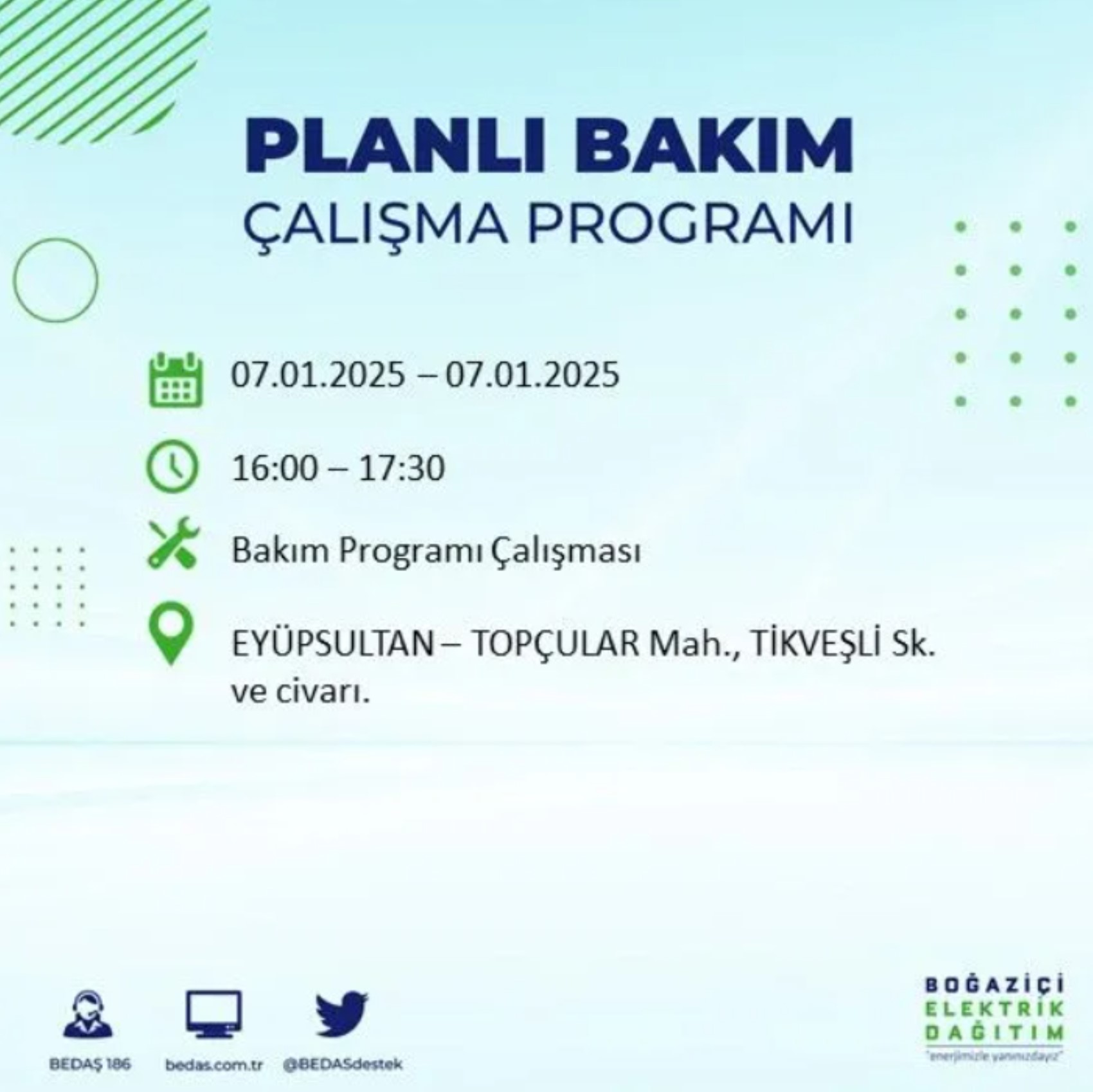 BEDAŞ açıkladı... İstanbul'da elektrik kesintisi: 7 Ocak'ta hangi mahalleler etkilenecek?