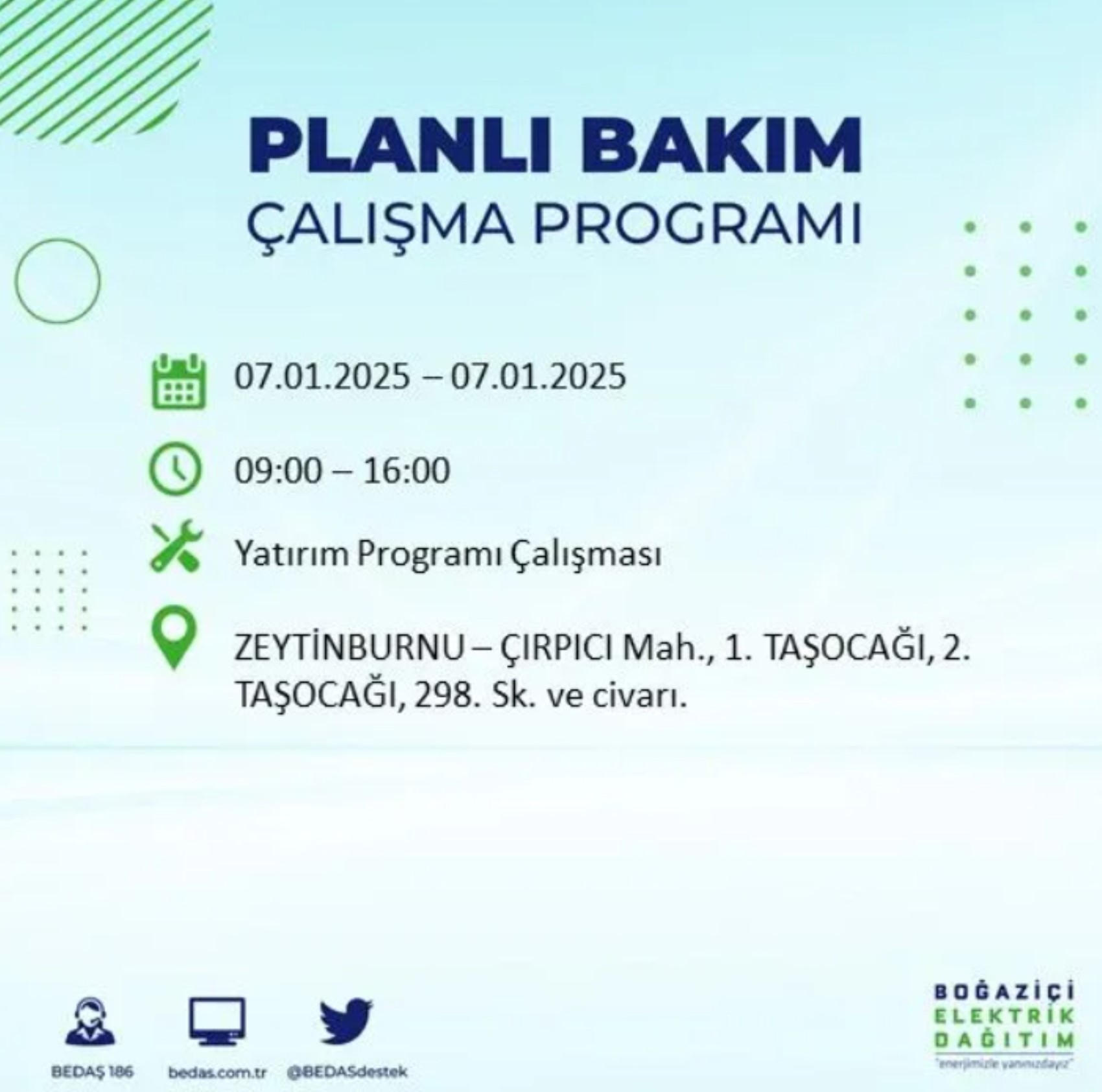 BEDAŞ açıkladı... İstanbul'da elektrik kesintisi: 7 Ocak'ta hangi mahalleler etkilenecek?