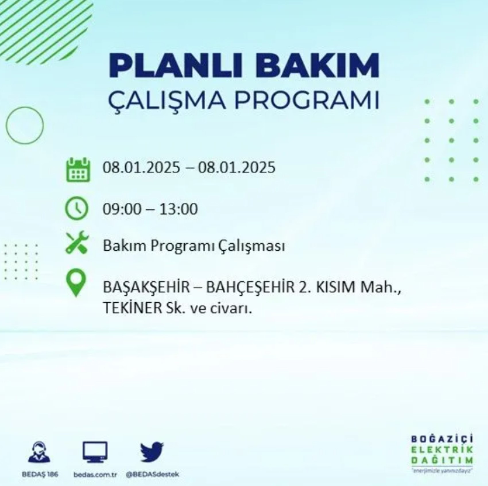 İstanbul'da elektrik kesintisi: BEDAŞ 8 Ocak'ta hangi ilçelerde kesinti yapacak?