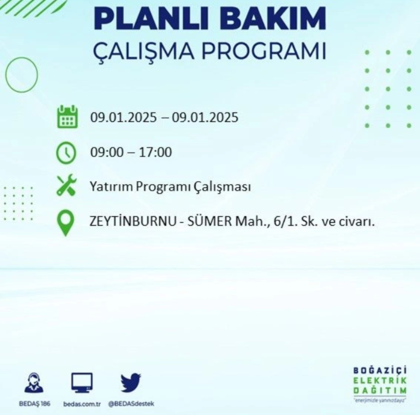 BEDAŞ açıkladı... İstanbul'da elektrik kesintisi: 9 Ocak'ta hangi mahalleler etkilenecek?