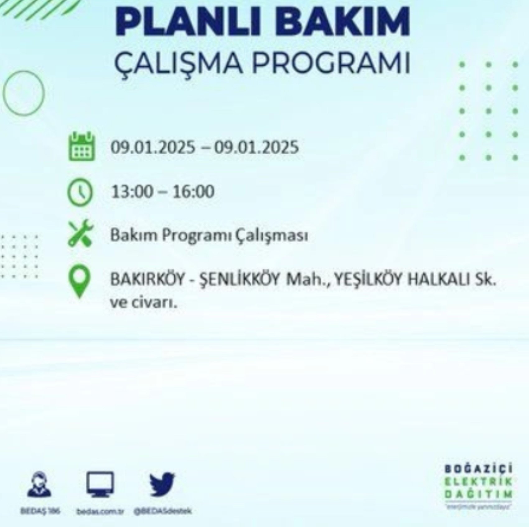 BEDAŞ açıkladı... İstanbul'da elektrik kesintisi: 9 Ocak'ta hangi mahalleler etkilenecek?