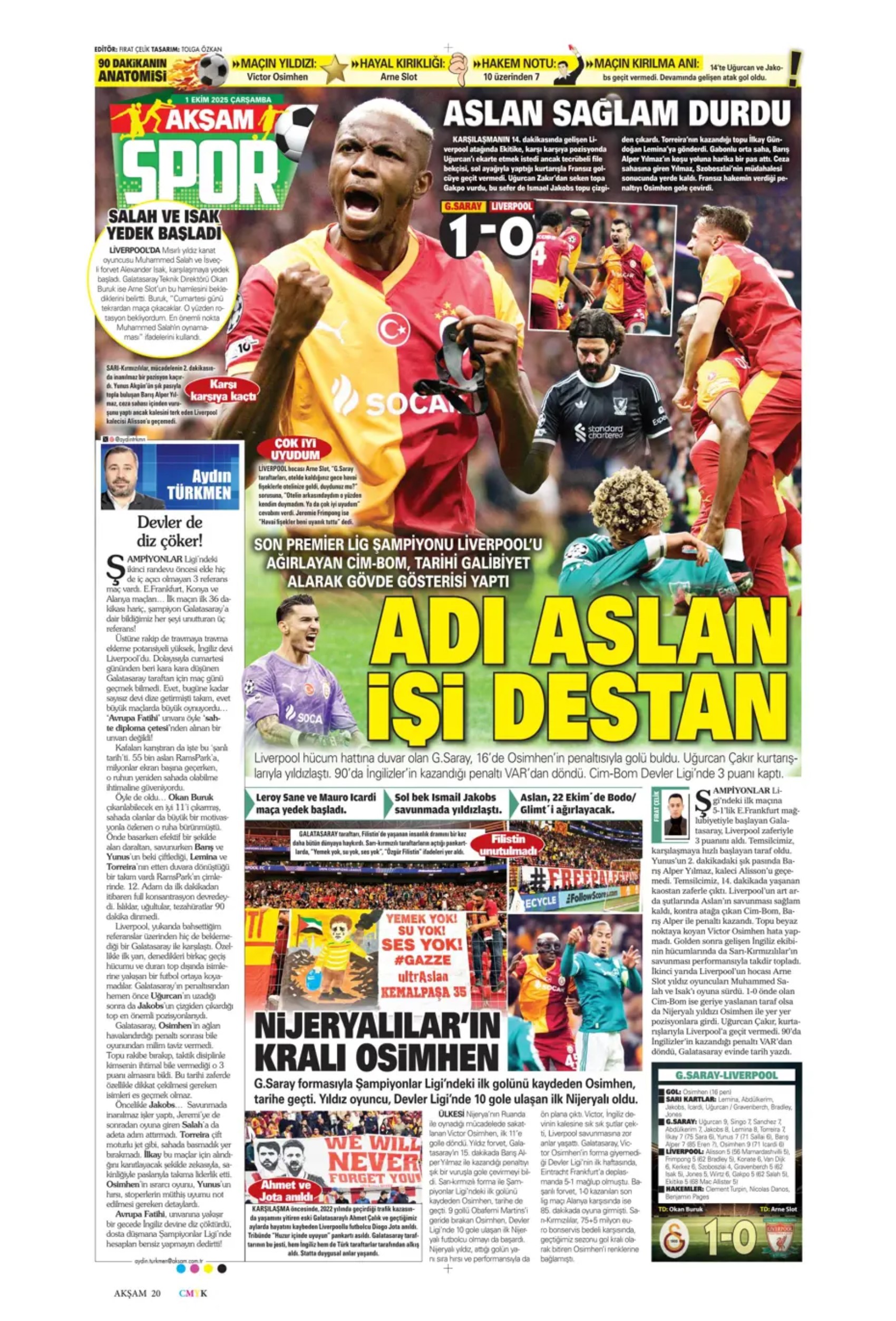 Gazeteler, Galatasaray'ın Liverpool zaferini nasıl gördü? 'Ali Sami Yen cehennemi'
