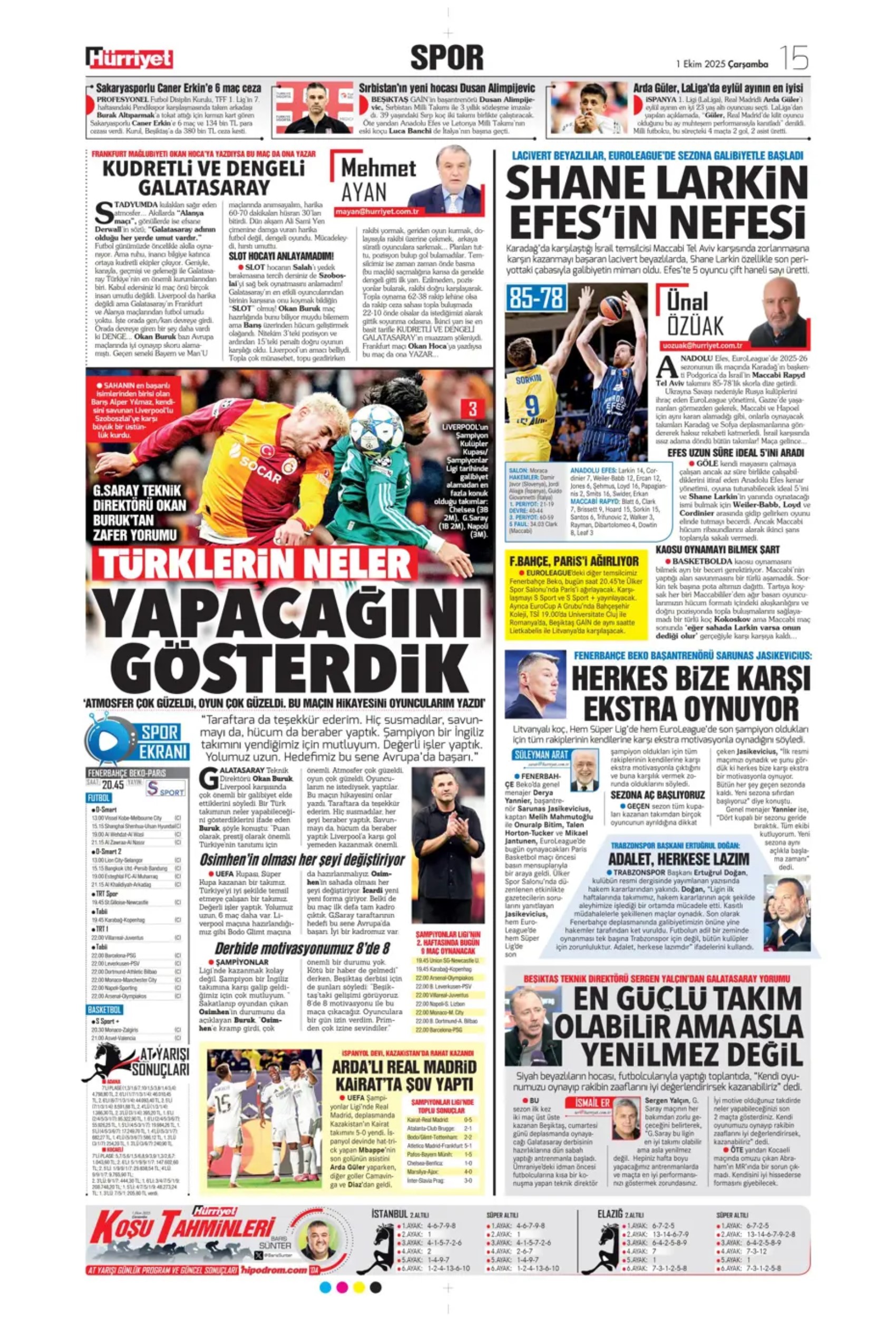Gazeteler, Galatasaray'ın Liverpool zaferini nasıl gördü? 'Ali Sami Yen cehennemi'