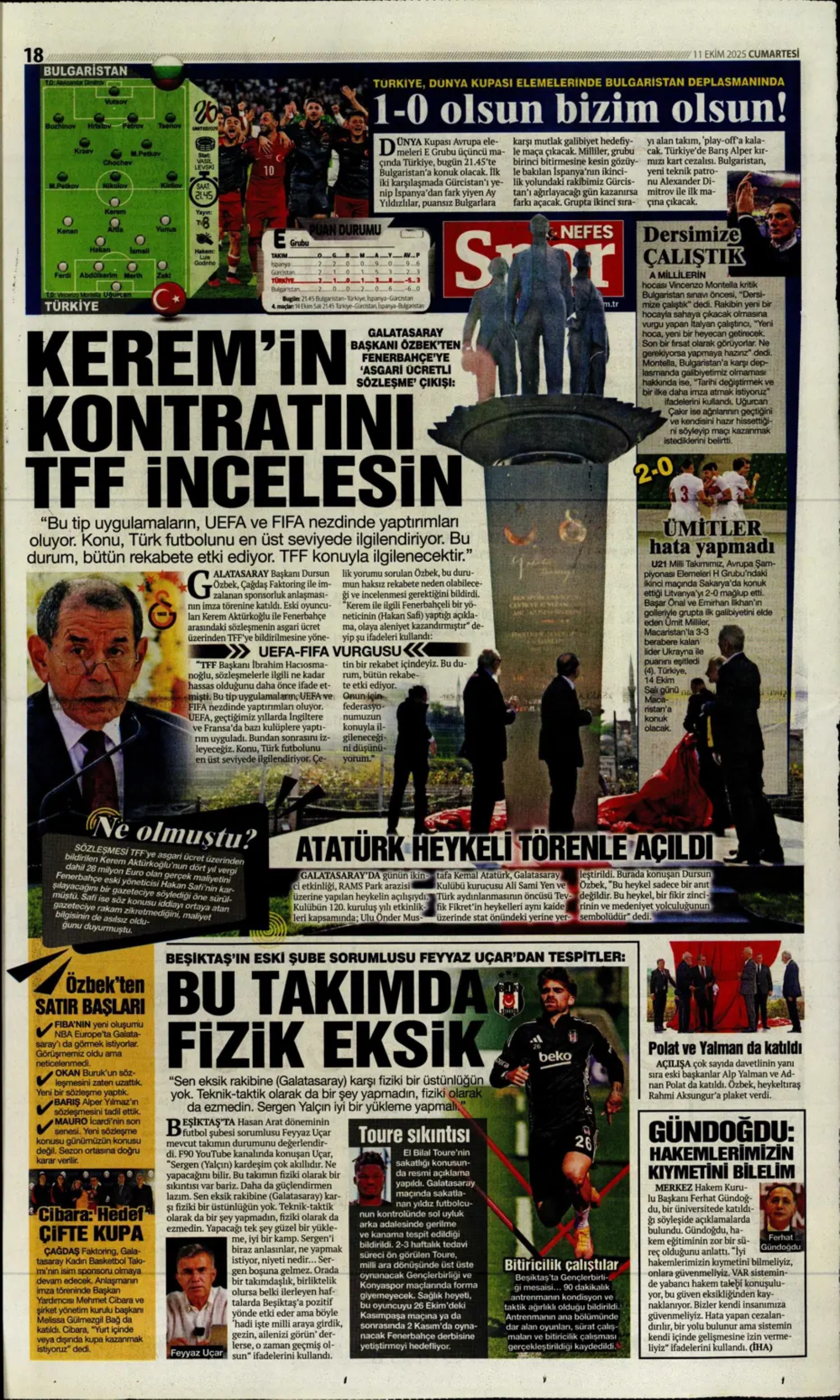Sporda günün manşetleri... Sergen Yalçın'ın transferde sıradaki hedefi belli oldu: Milli futbolcuyla temasa geçildi
