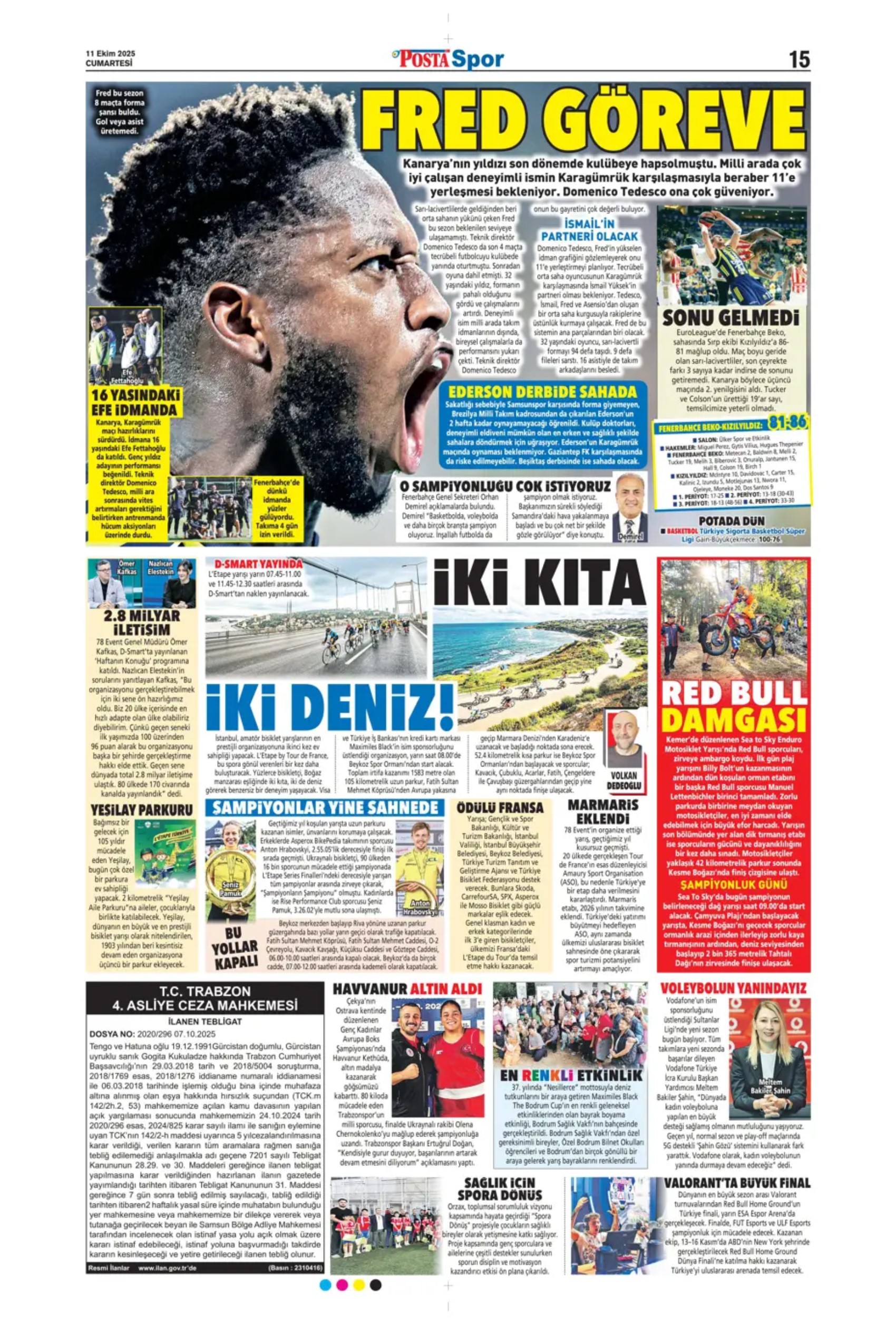 Sporda günün manşetleri... Sergen Yalçın'ın transferde sıradaki hedefi belli oldu: Milli futbolcuyla temasa geçildi