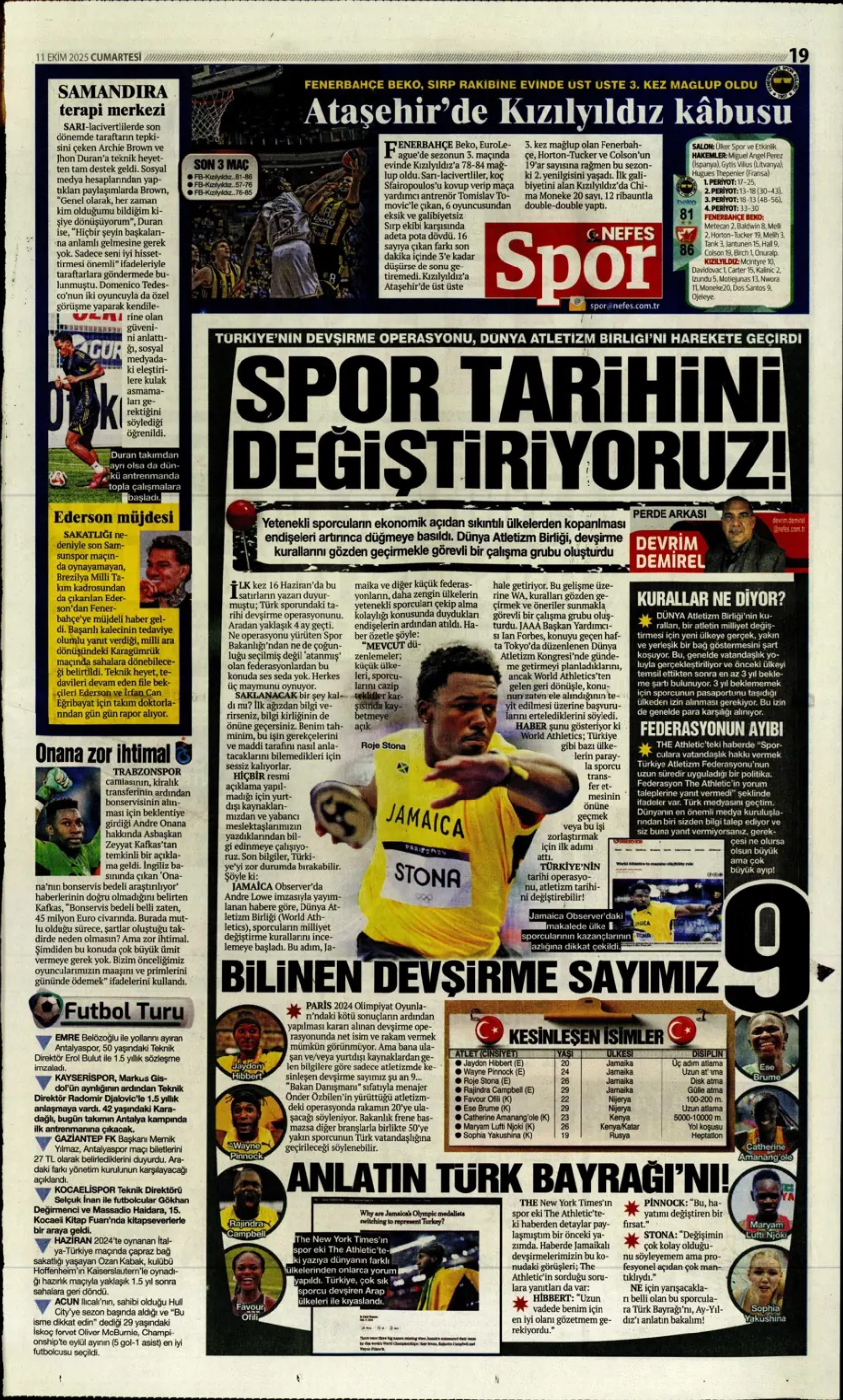Sporda günün manşetleri... Sergen Yalçın'ın transferde sıradaki hedefi belli oldu: Milli futbolcuyla temasa geçildi