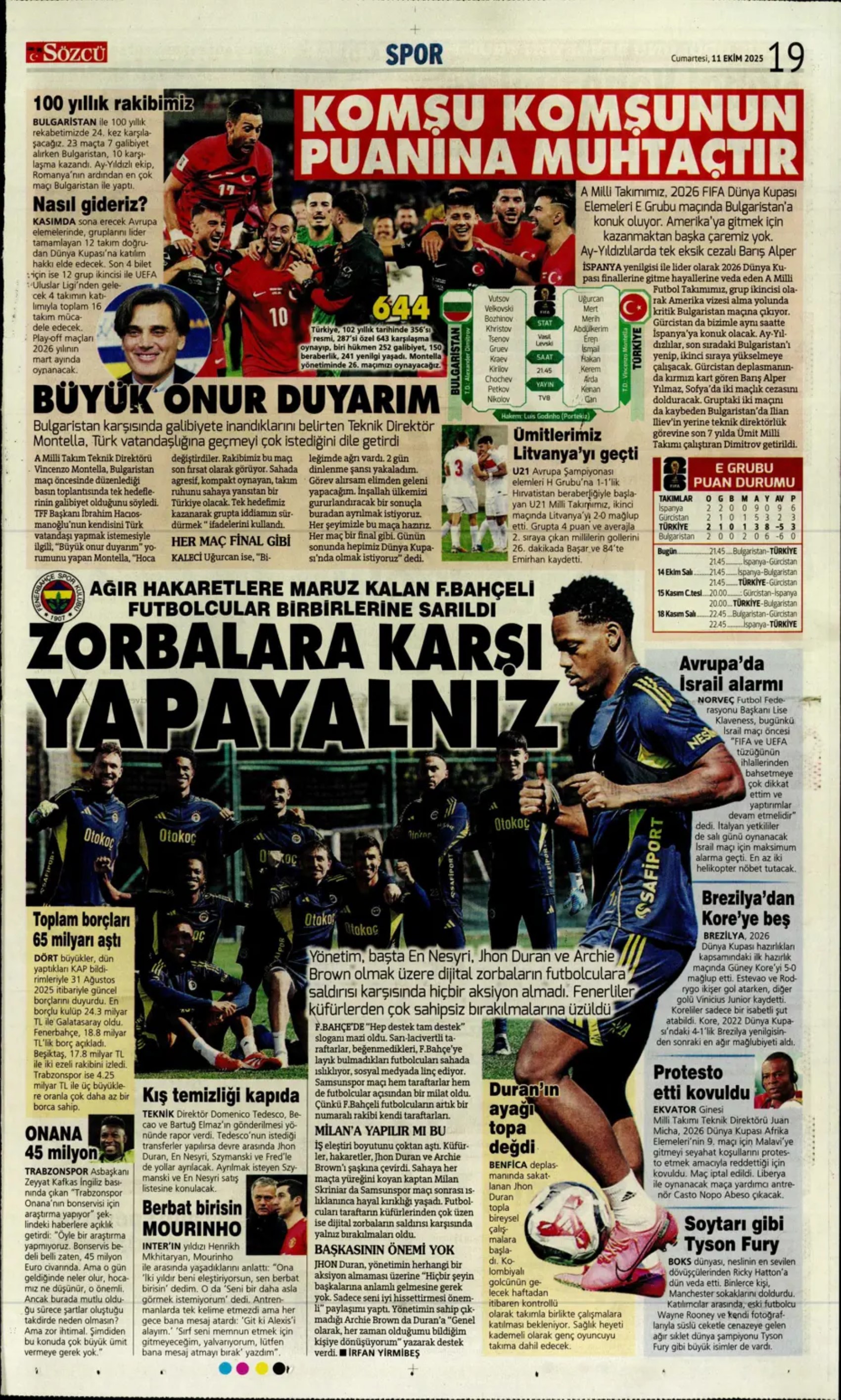 Sporda günün manşetleri... Sergen Yalçın'ın transferde sıradaki hedefi belli oldu: Milli futbolcuyla temasa geçildi