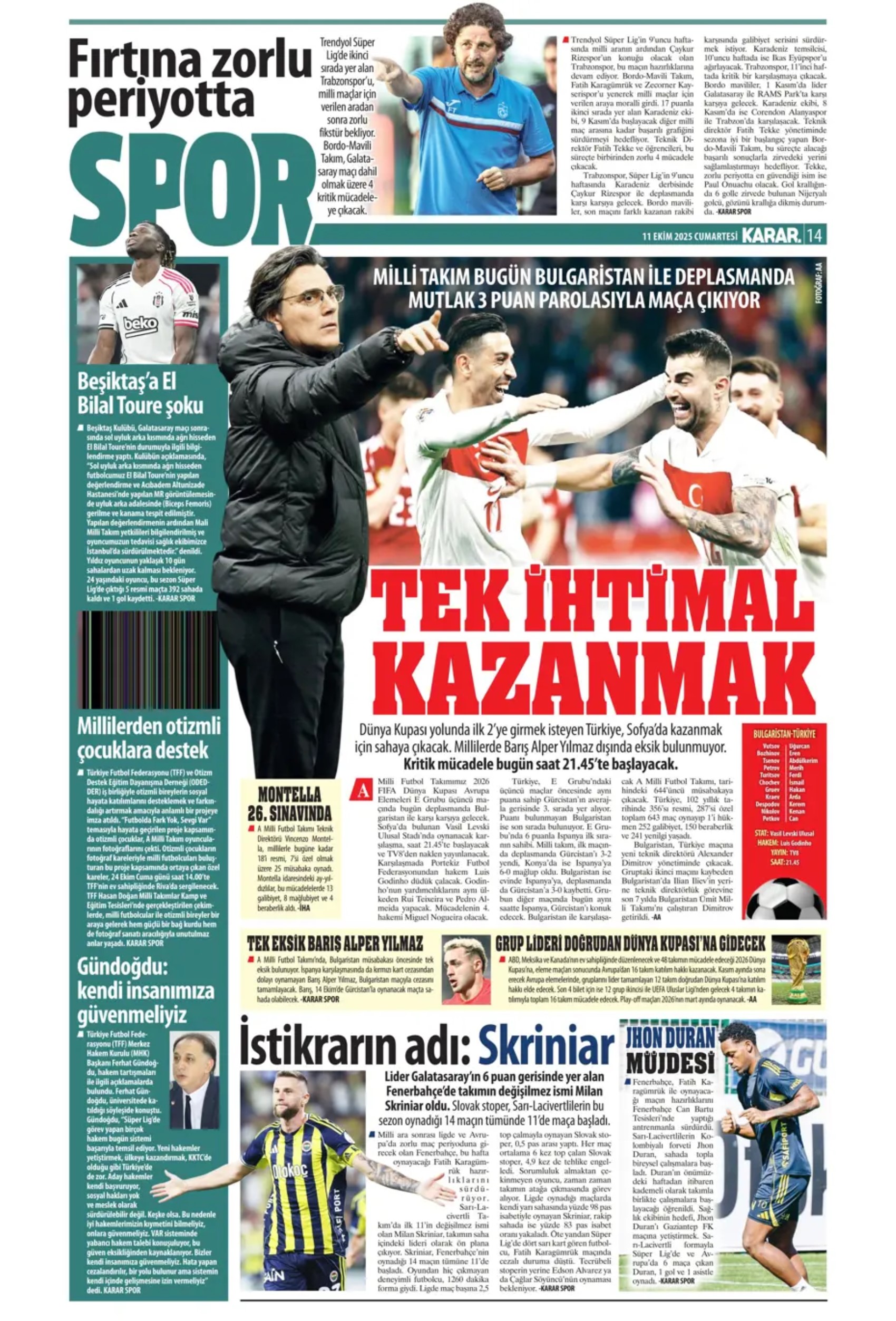 Sporda günün manşetleri... Sergen Yalçın'ın transferde sıradaki hedefi belli oldu: Milli futbolcuyla temasa geçildi