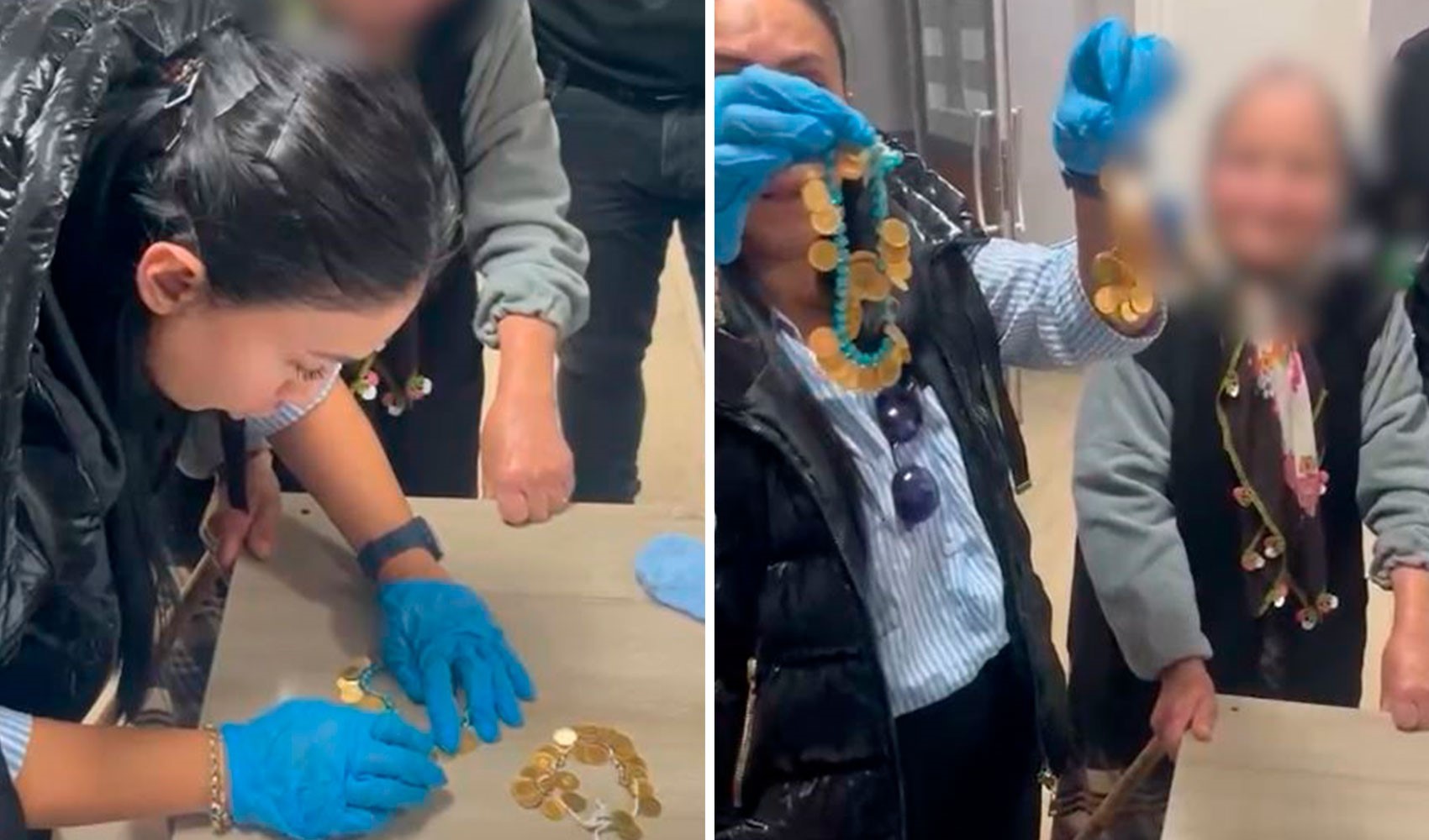 Hastanenin önünde dilenen kadından 67 adet çeyrek altın çıktı