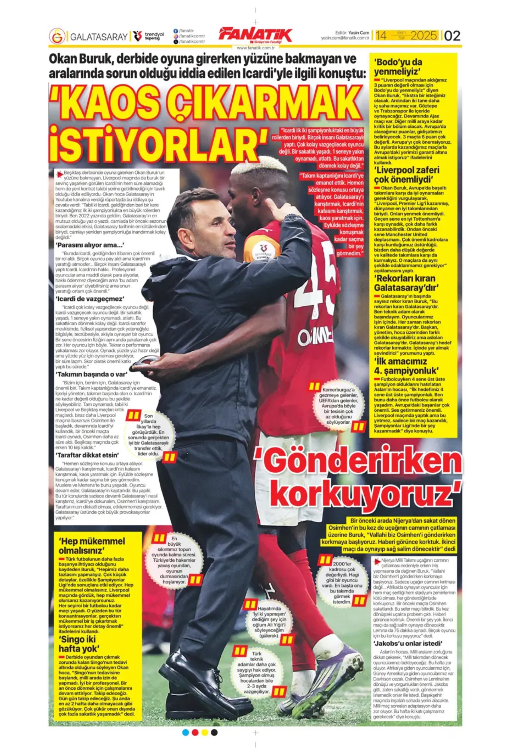 Sporda günün manşetleri... Sürpriz İrfan Can Kahveci gelişmesi: Ezeli rakip devreye girdi