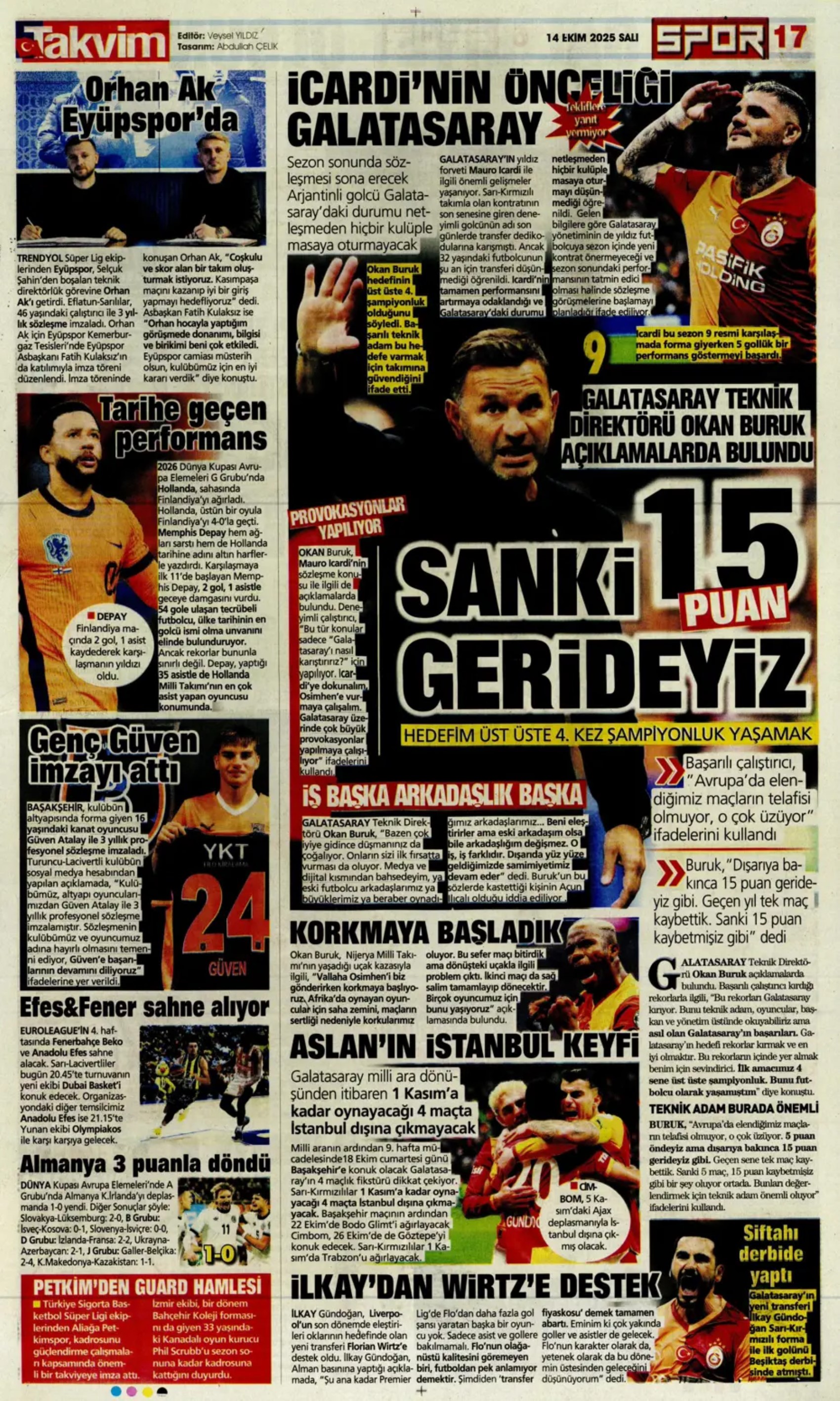 Sporda günün manşetleri... Sürpriz İrfan Can Kahveci gelişmesi: Ezeli rakip devreye girdi