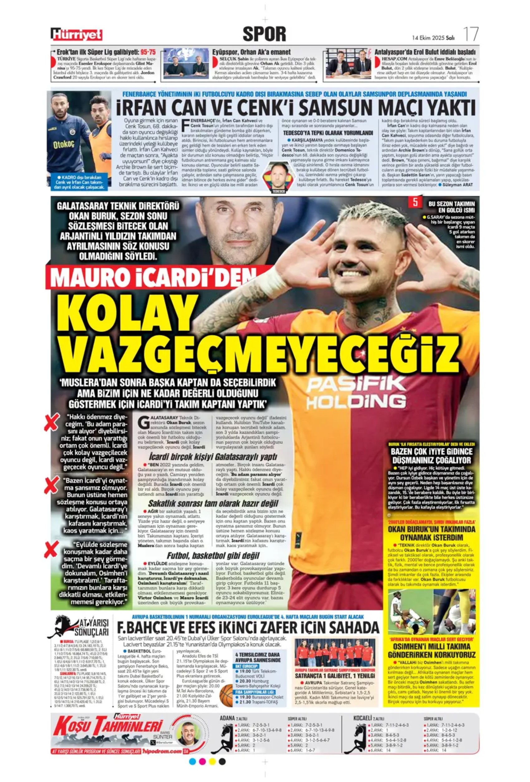 Sporda günün manşetleri... Sürpriz İrfan Can Kahveci gelişmesi: Ezeli rakip devreye girdi