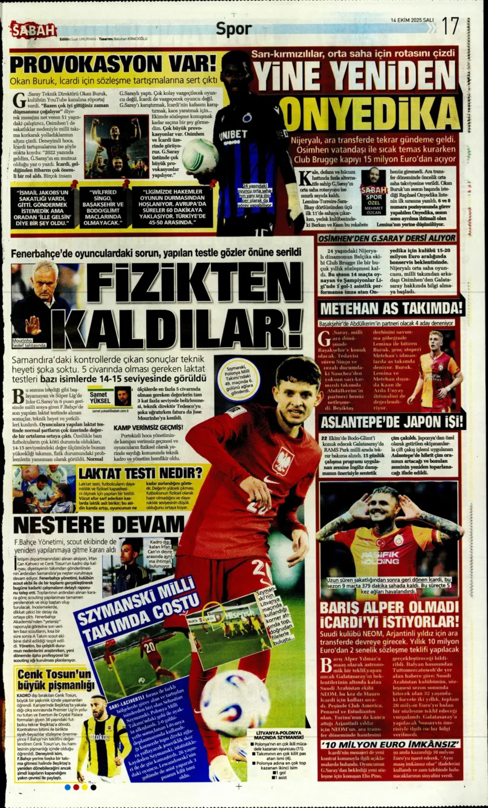 Sporda günün manşetleri... Sürpriz İrfan Can Kahveci gelişmesi: Ezeli rakip devreye girdi