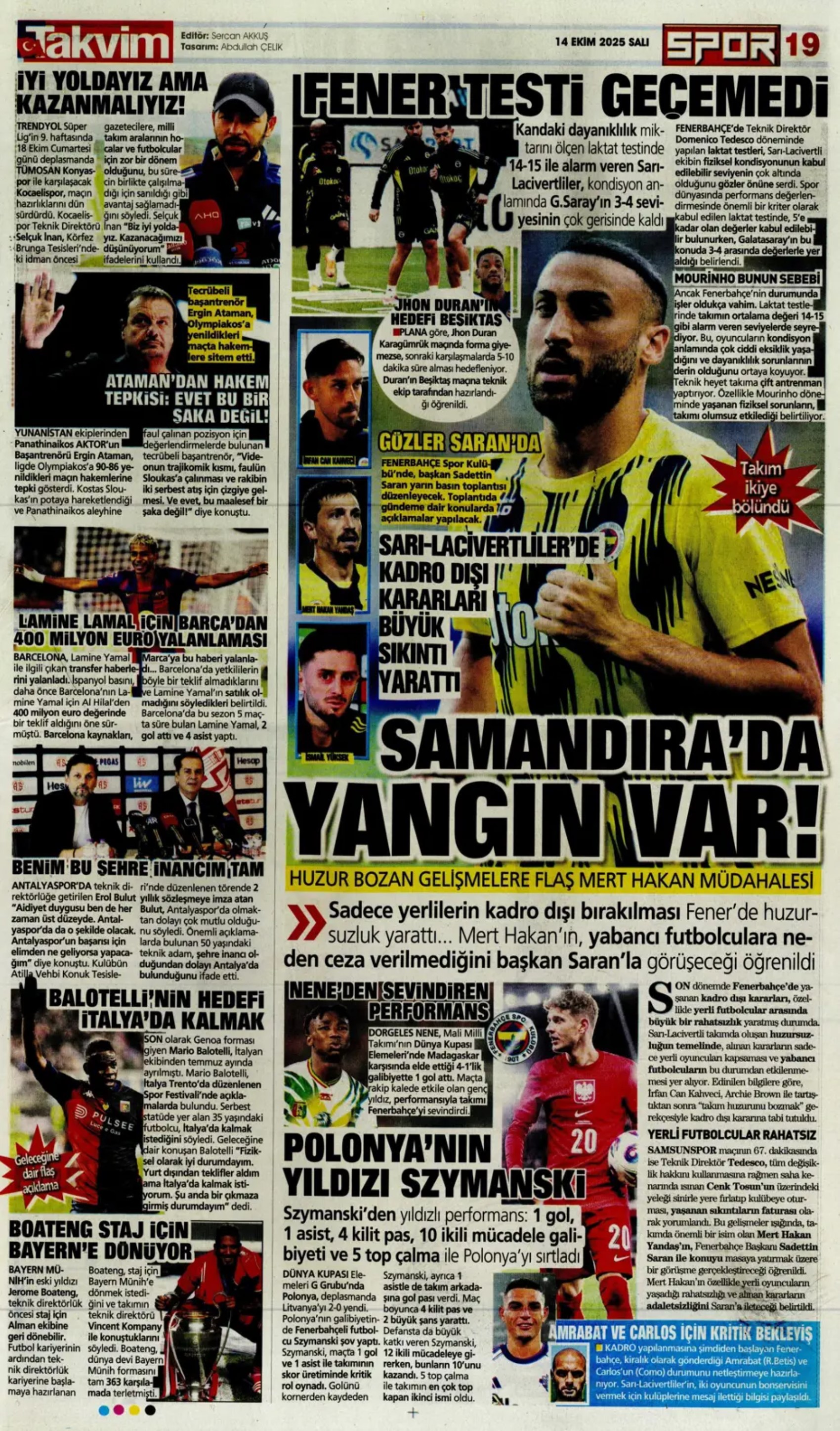 Sporda günün manşetleri... Sürpriz İrfan Can Kahveci gelişmesi: Ezeli rakip devreye girdi