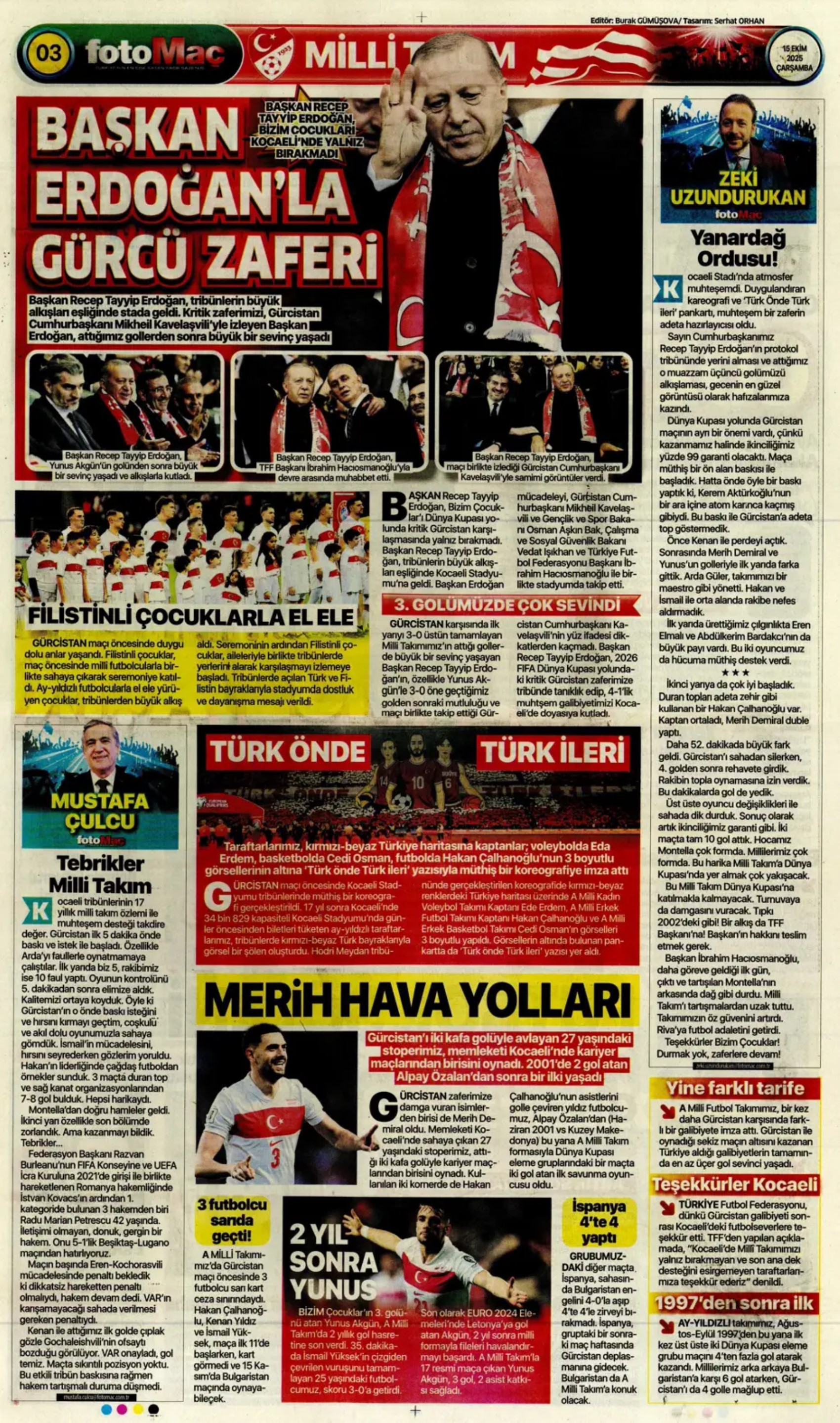 Sporda günün manşetleri... Fenerbahçe'de gözler Sadettin Saran'da