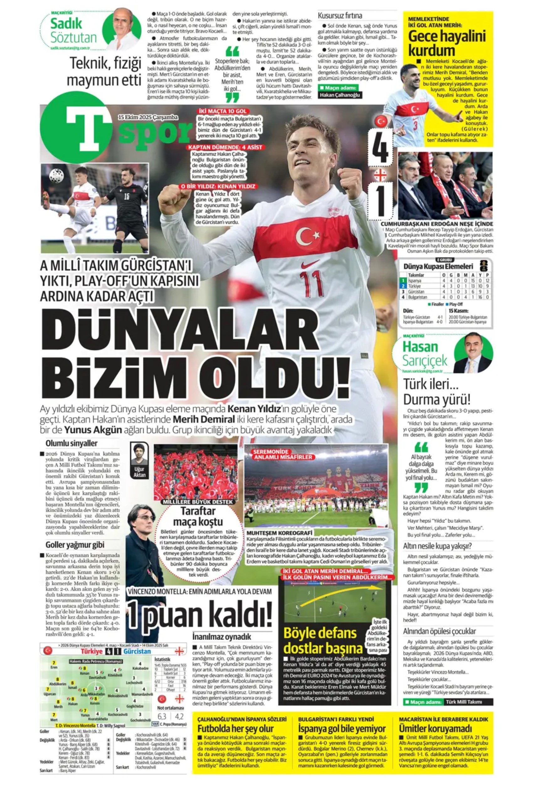 Sporda günün manşetleri... Fenerbahçe'de gözler Sadettin Saran'da