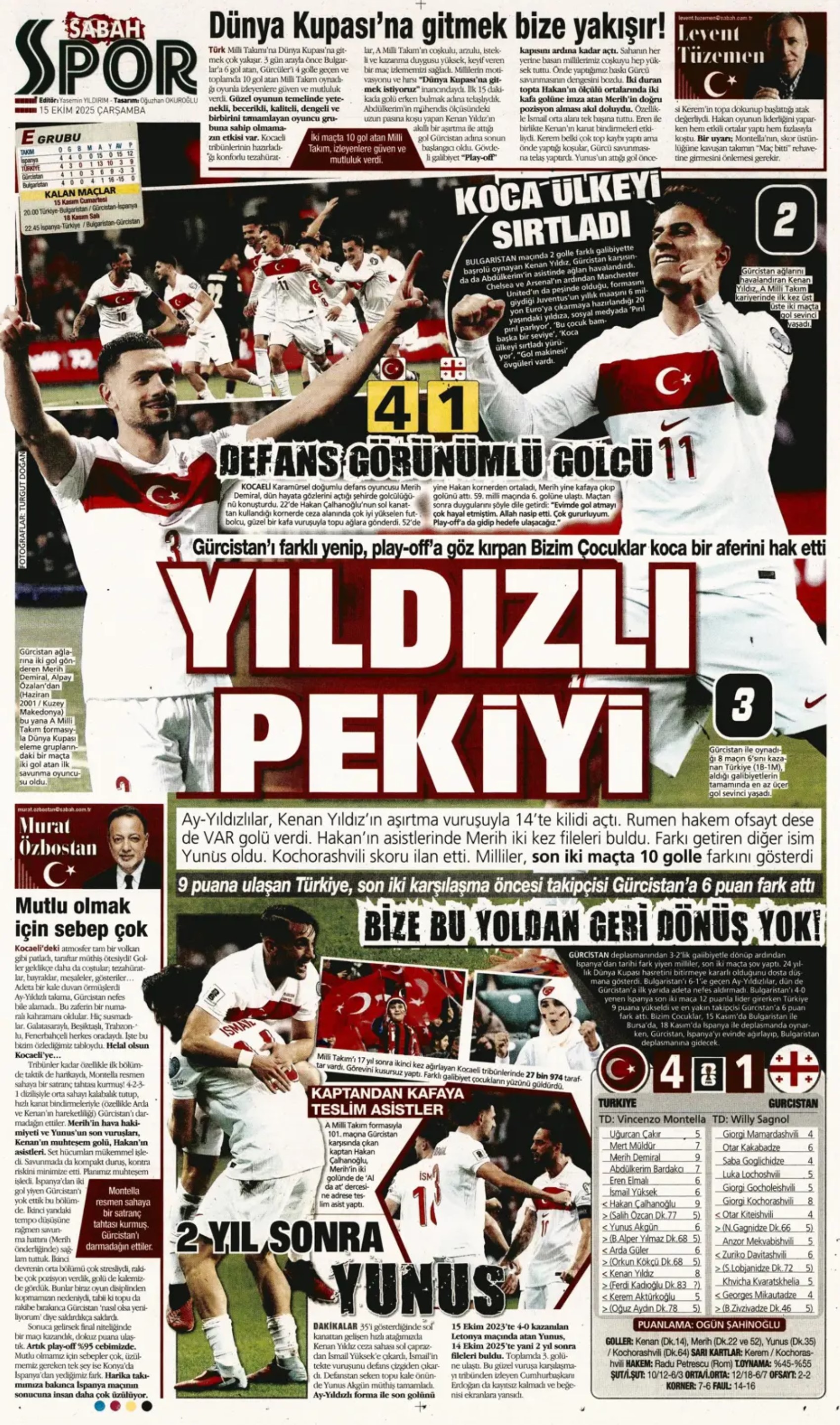 Sporda günün manşetleri... Fenerbahçe'de gözler Sadettin Saran'da