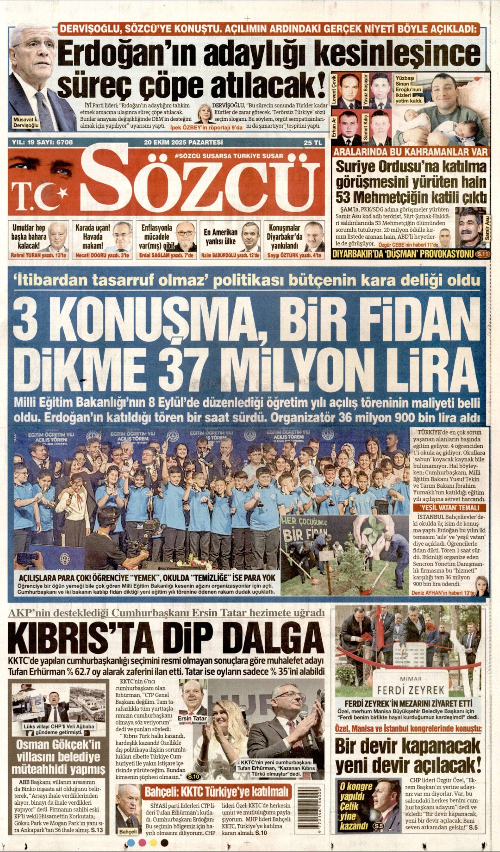 Tufan Erhürman kazandı: Gazeteler KKTC seçimlerinin sonucunu nasıl gördü? (20 Ekim 2025 gazete manşetleri)