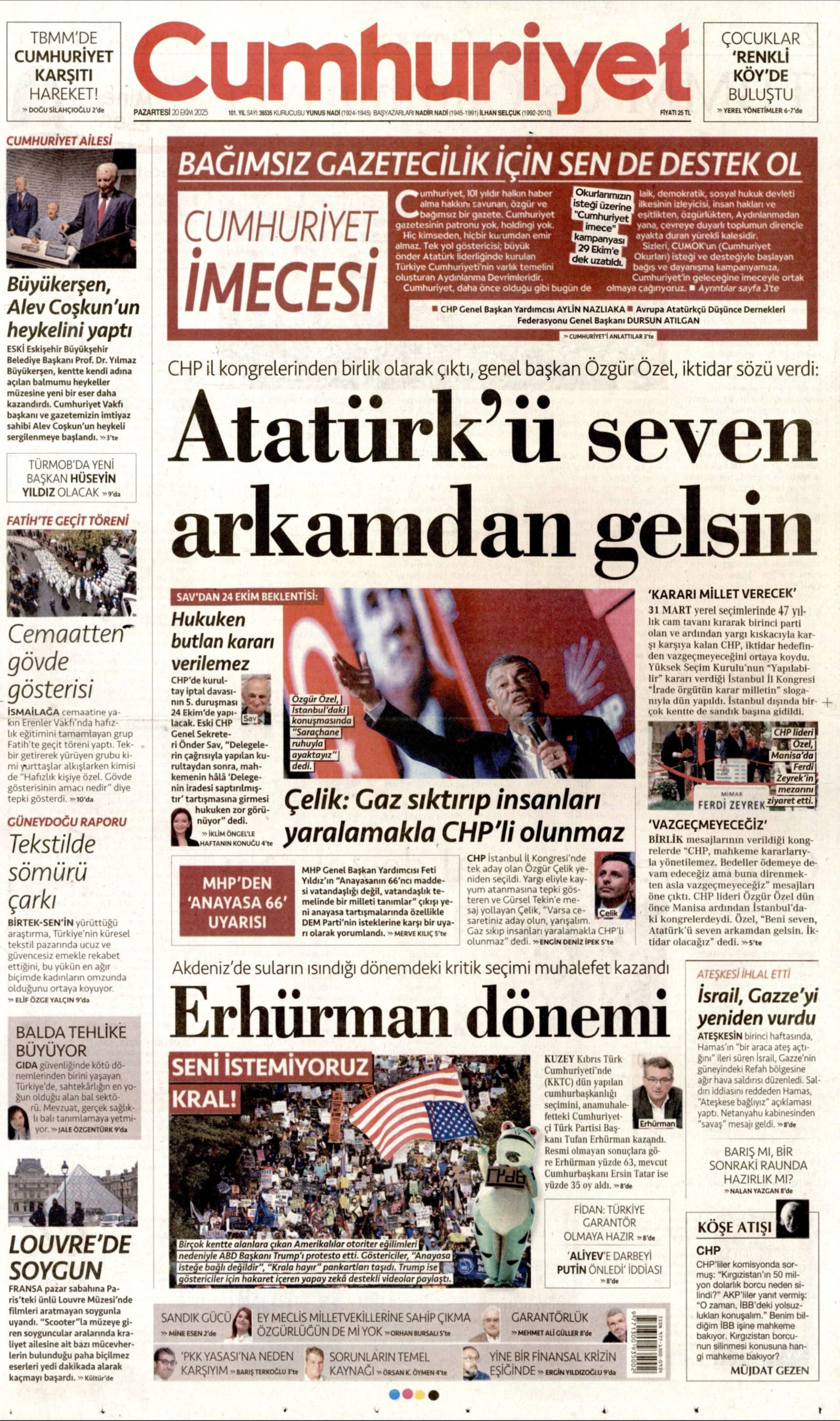 Tufan Erhürman kazandı: Gazeteler KKTC seçimlerinin sonucunu nasıl gördü? (20 Ekim 2025 gazete manşetleri)