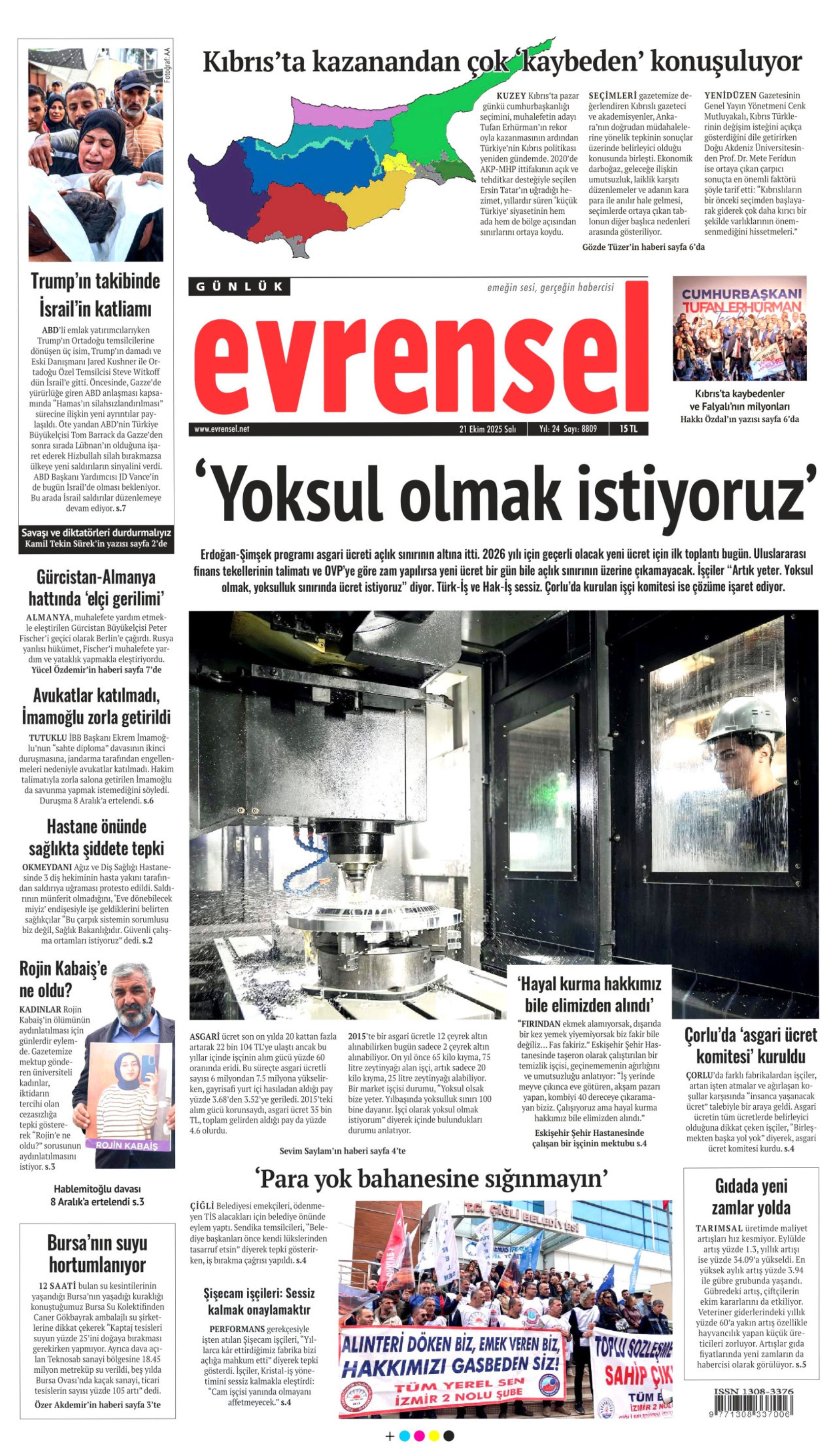 21 Ekim 2025 gazete manşetleri: Gazeteler Aziz İhsan Aktaş iddianamesini nasıl gördü?