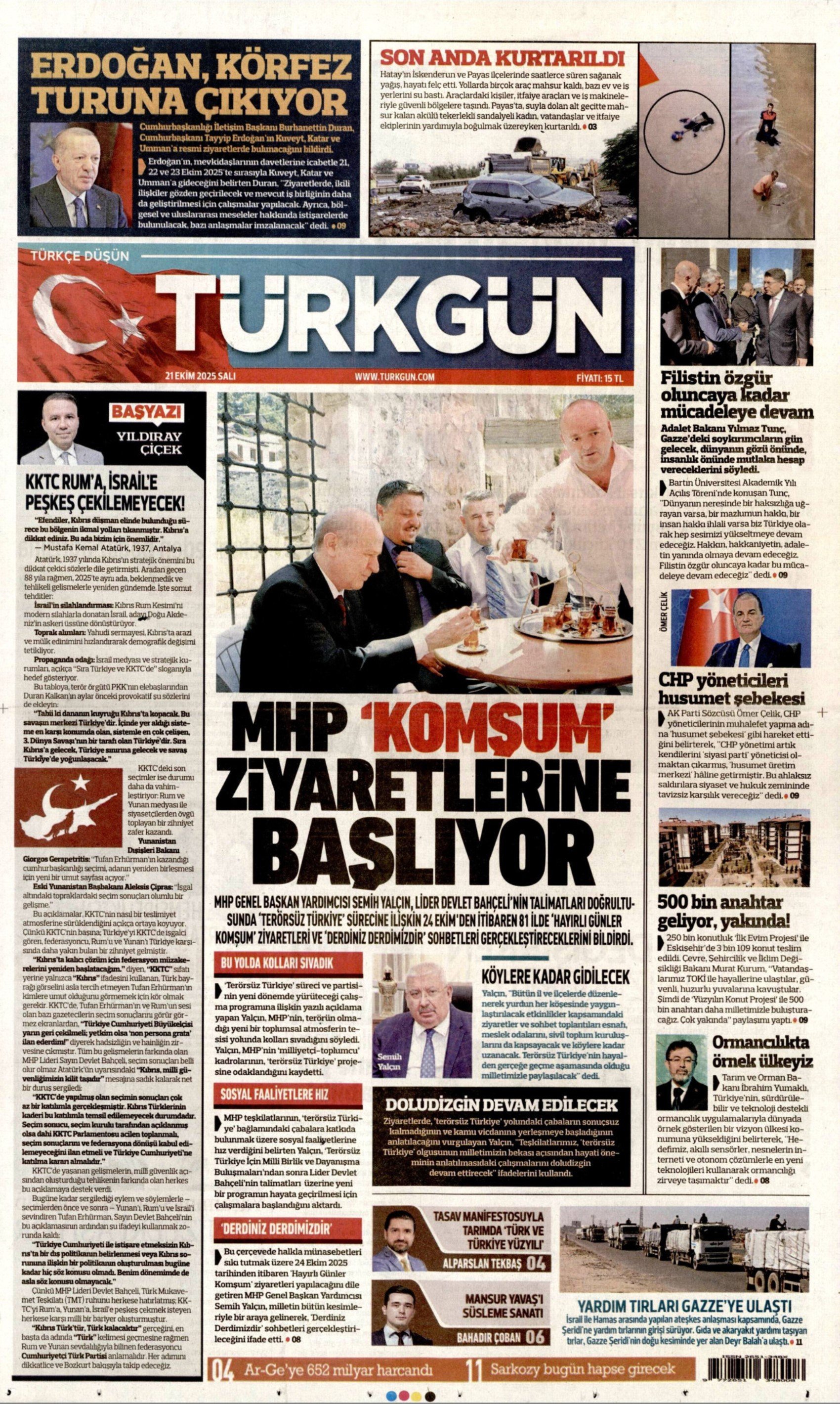21 Ekim 2025 gazete manşetleri: Gazeteler Aziz İhsan Aktaş iddianamesini nasıl gördü?