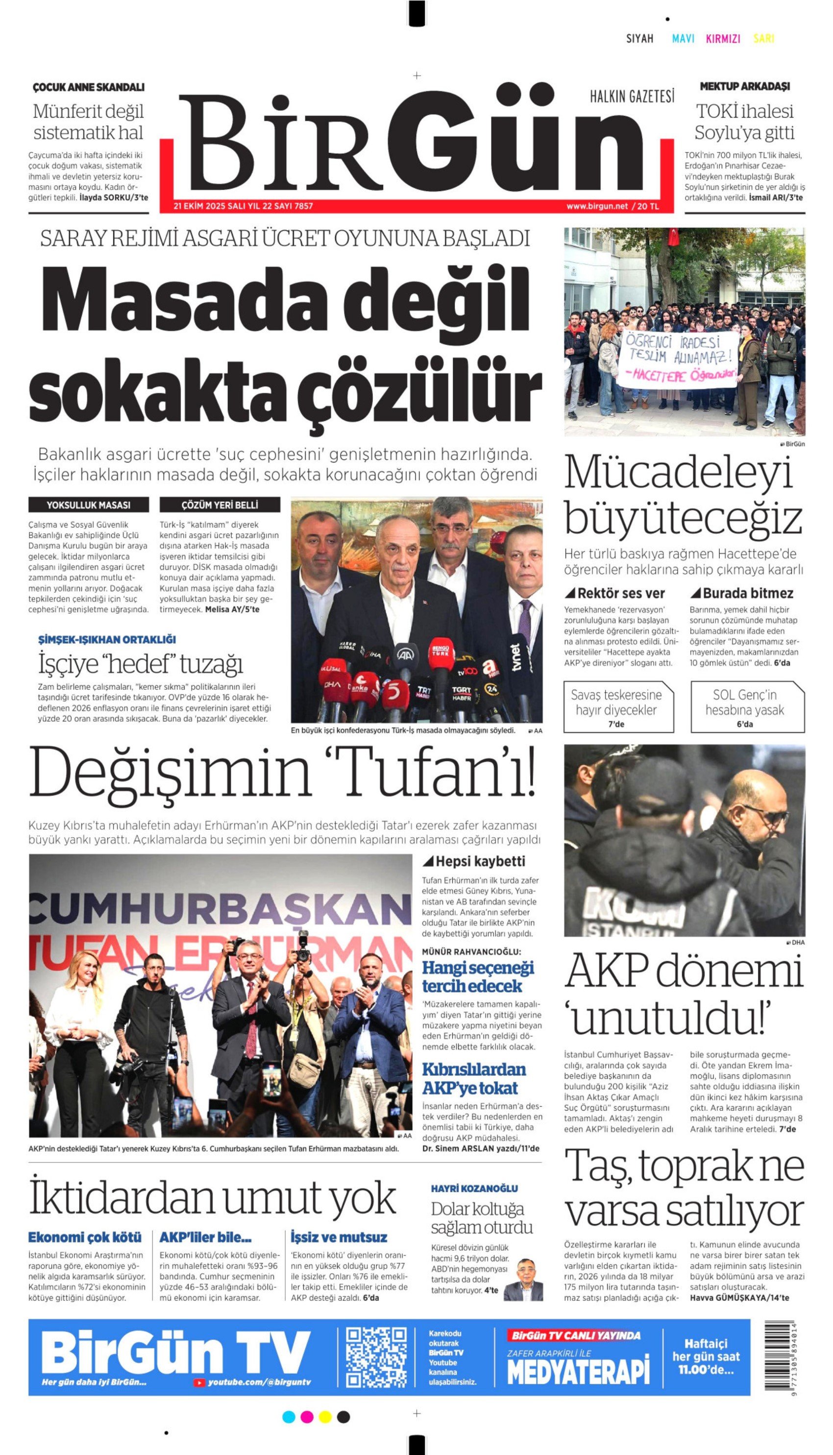 21 Ekim 2025 gazete manşetleri: Gazeteler Aziz İhsan Aktaş iddianamesini nasıl gördü?