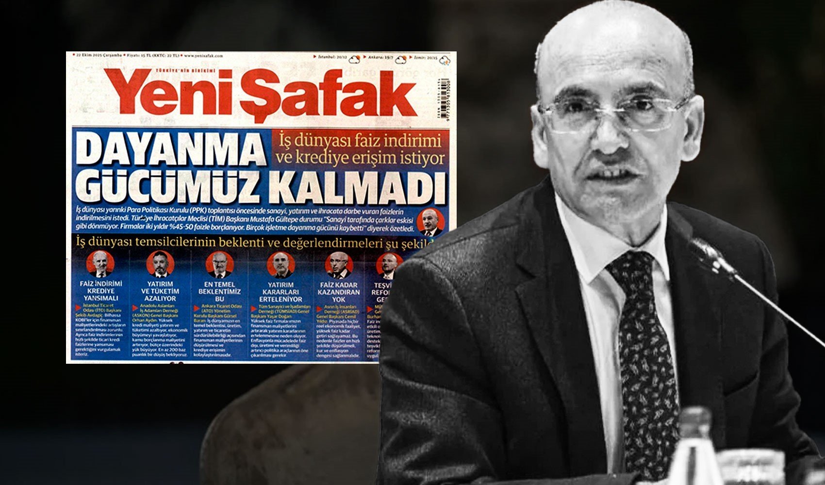 Merkez'in faiz kararı öncesi Yeni Şafak'ın hedefinde Şimşek var Merkez'in faiz kararı öncesi Yeni Şafak'ın hedefinde Şimşek var