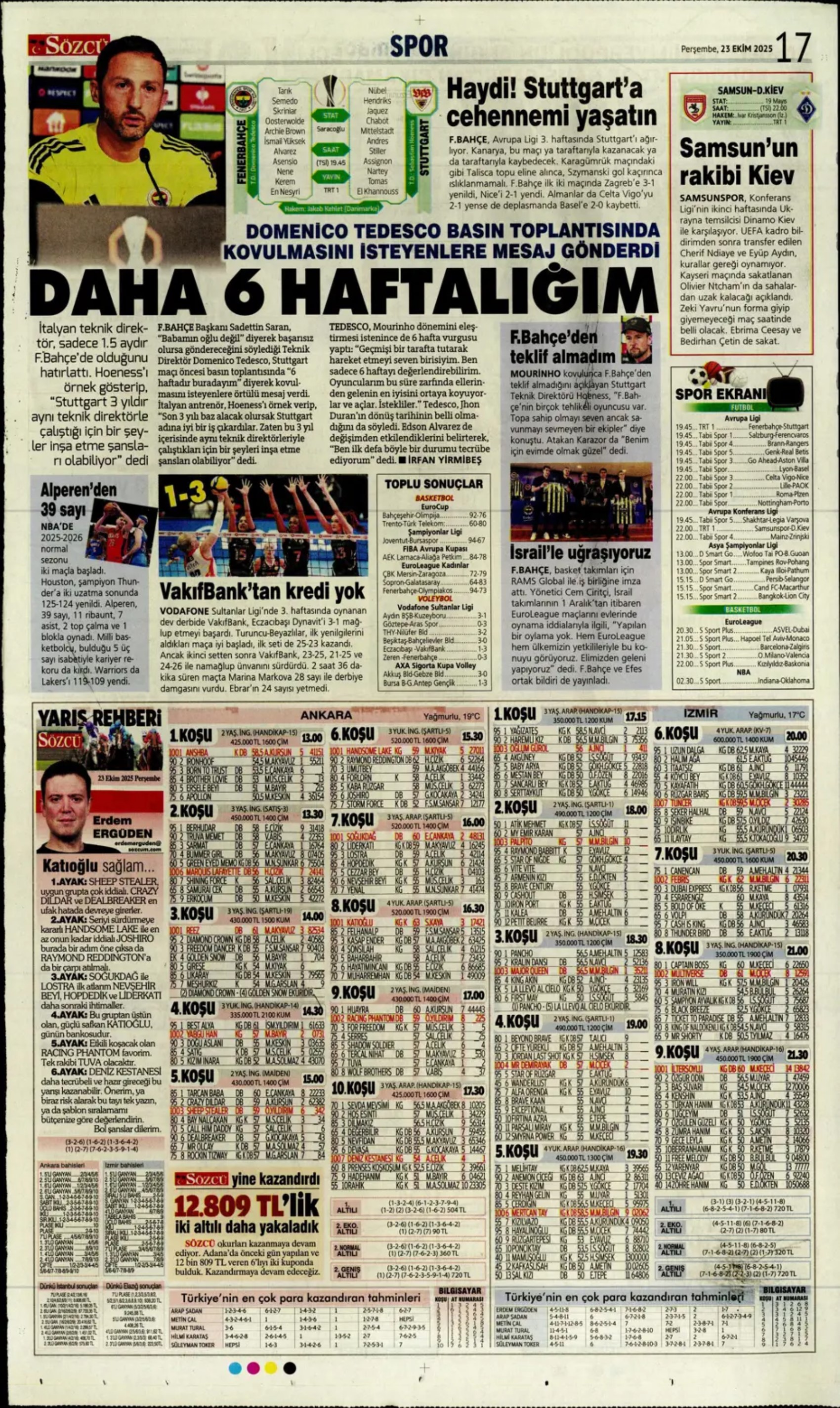 Sporda günün manşetleri... Şampiyonları Ligi'nde Galatasaray'ın gecesi