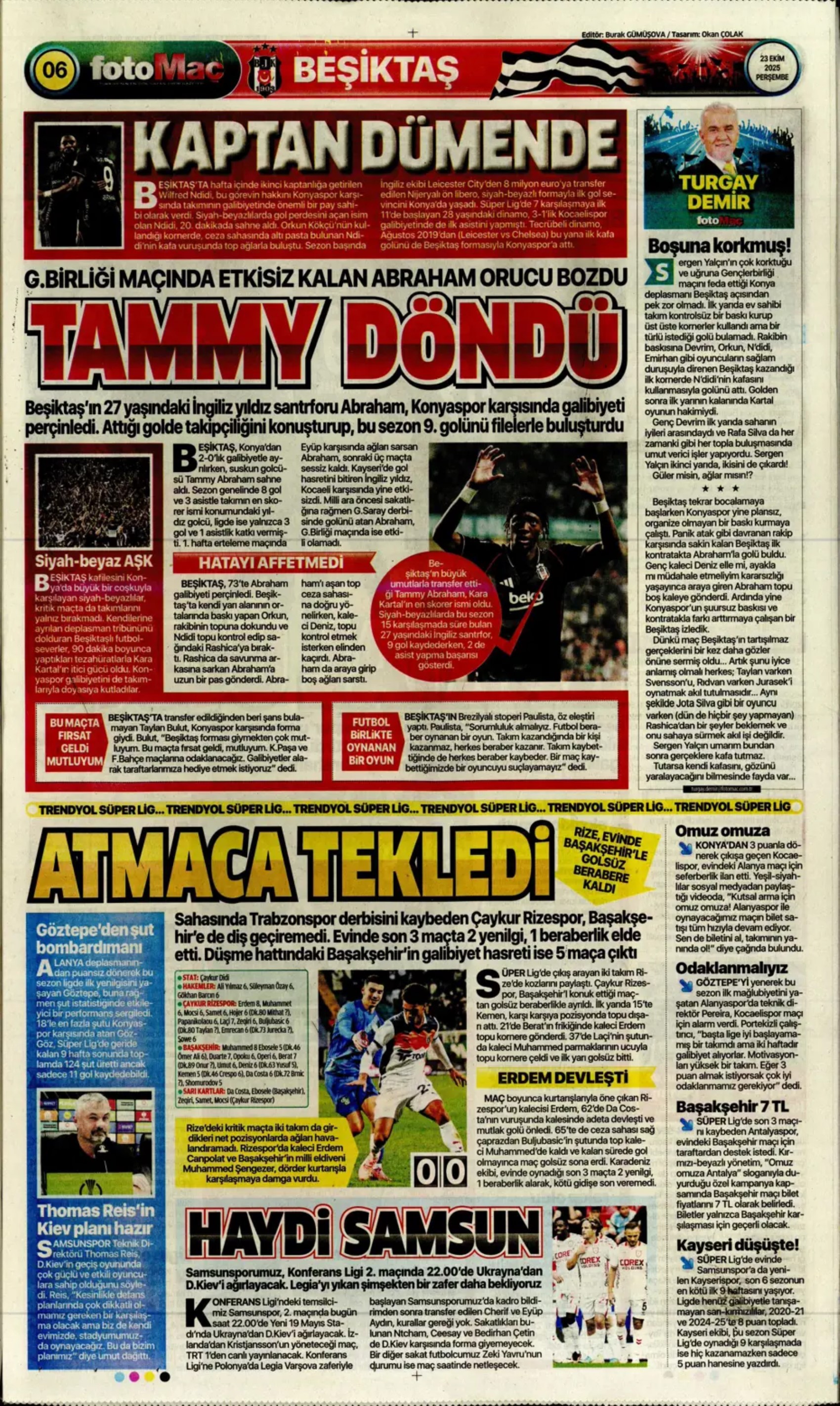 Sporda günün manşetleri... Şampiyonları Ligi'nde Galatasaray'ın gecesi