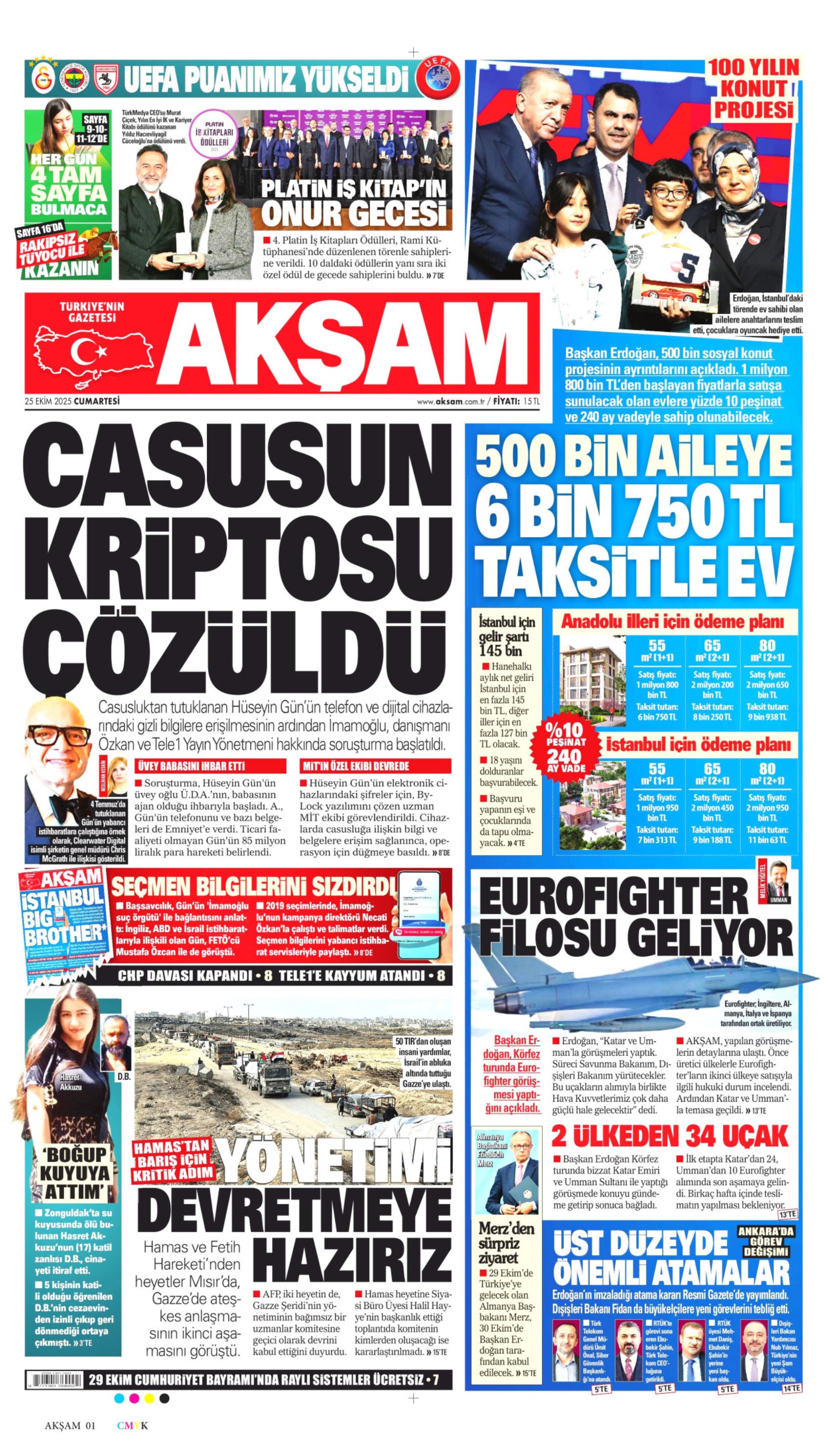 25 Ekim 2025 gazete manşetleri: Gazeteler, CHP'nin kurultay davasını ve İmamoğlu'na casusluk soruşturmasını nasıl gördü?