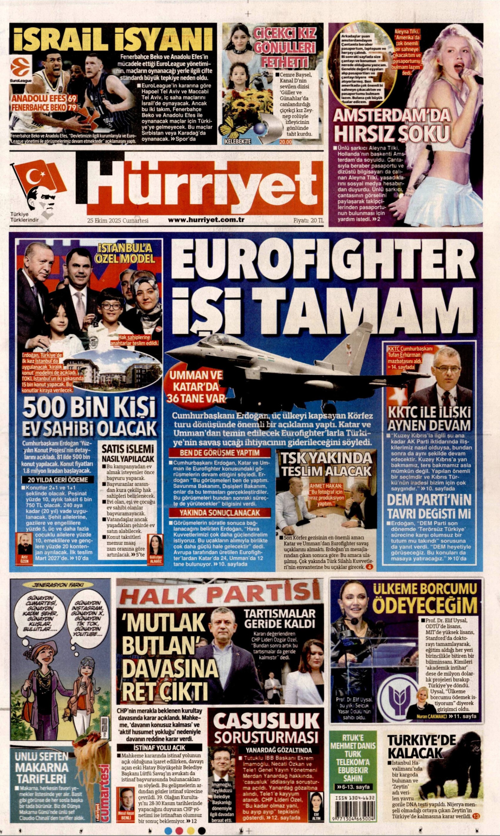 25 Ekim 2025 gazete manşetleri: Gazeteler, CHP'nin kurultay davasını ve İmamoğlu'na casusluk soruşturmasını nasıl gördü?