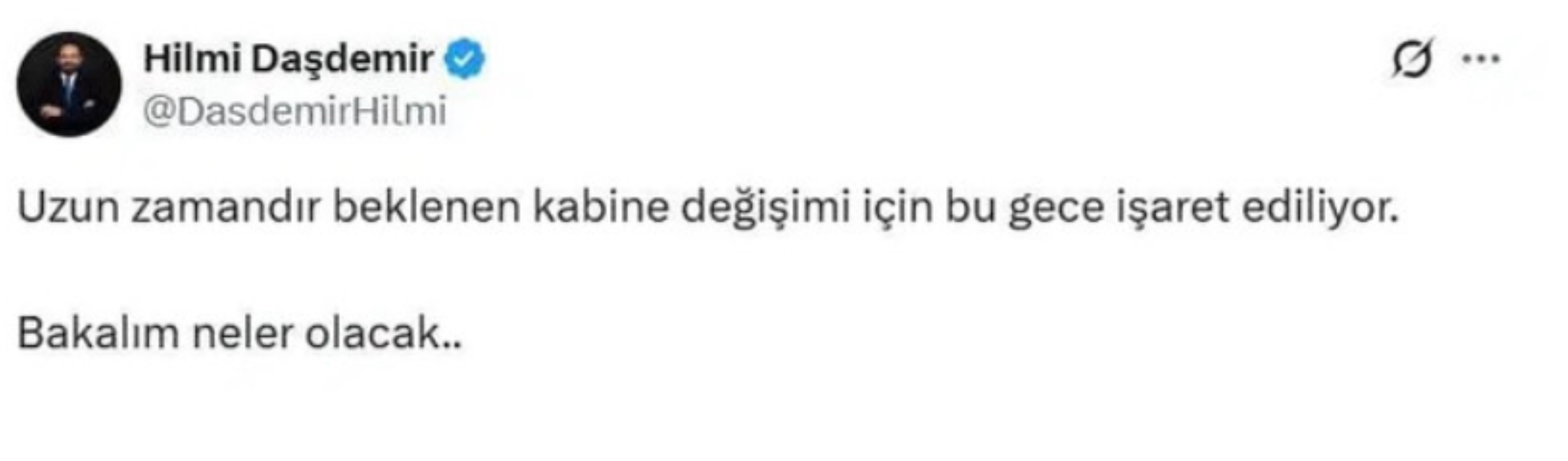 Kabinde değişecek dedi! Yandaş ismin tahmini tutmadı