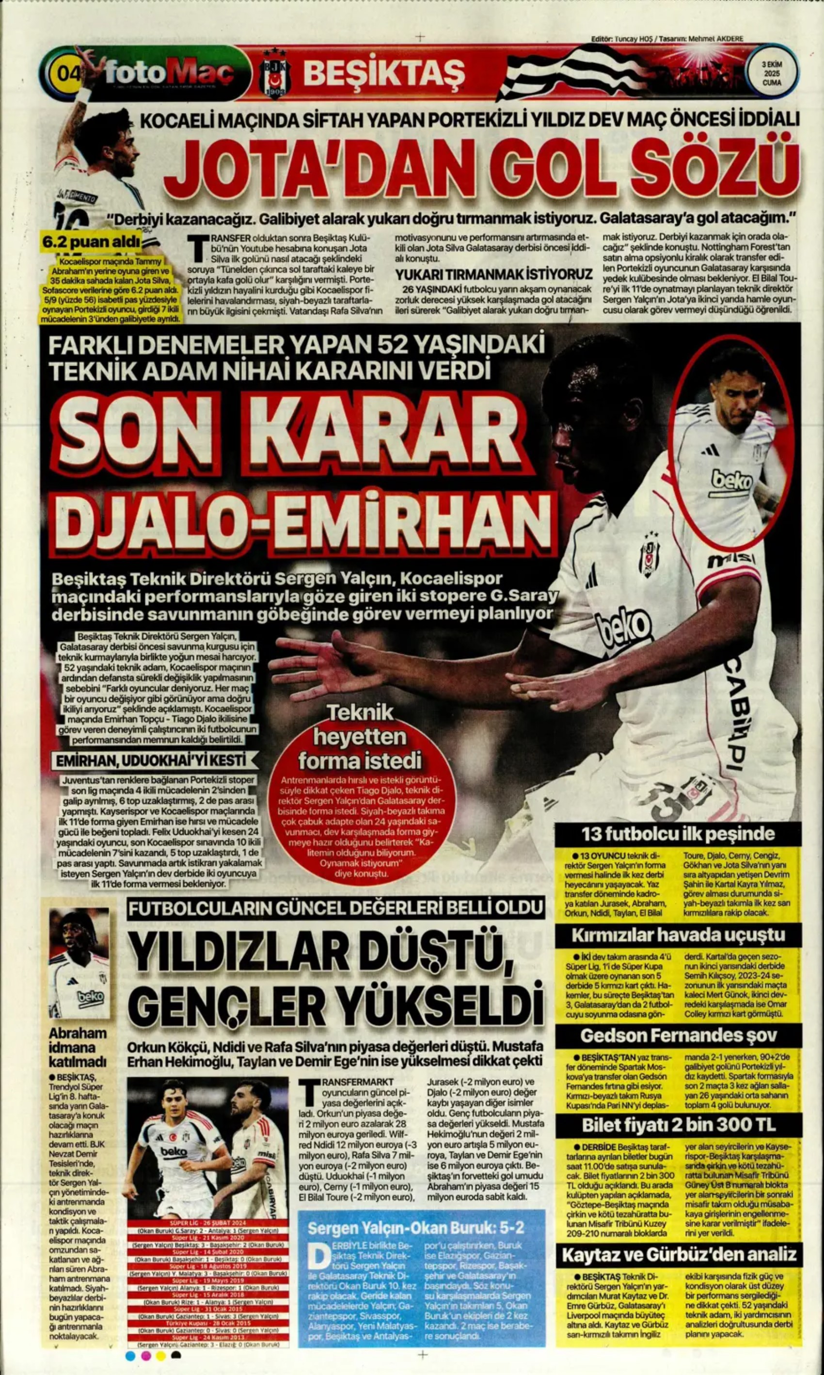 Sporda günün manşetleri: Kadıköy'de Kerem'in gecesi