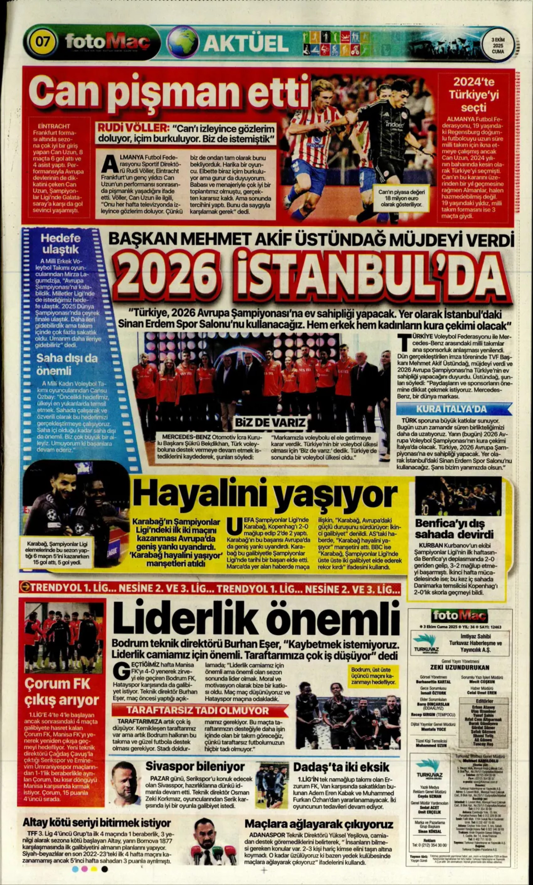 Sporda günün manşetleri: Kadıköy'de Kerem'in gecesi