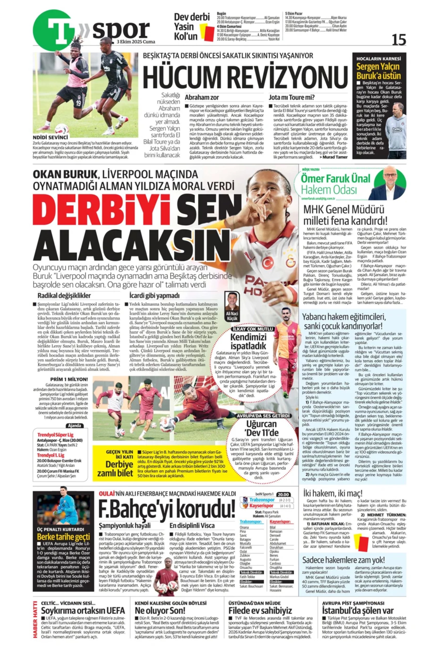 Sporda günün manşetleri: Kadıköy'de Kerem'in gecesi