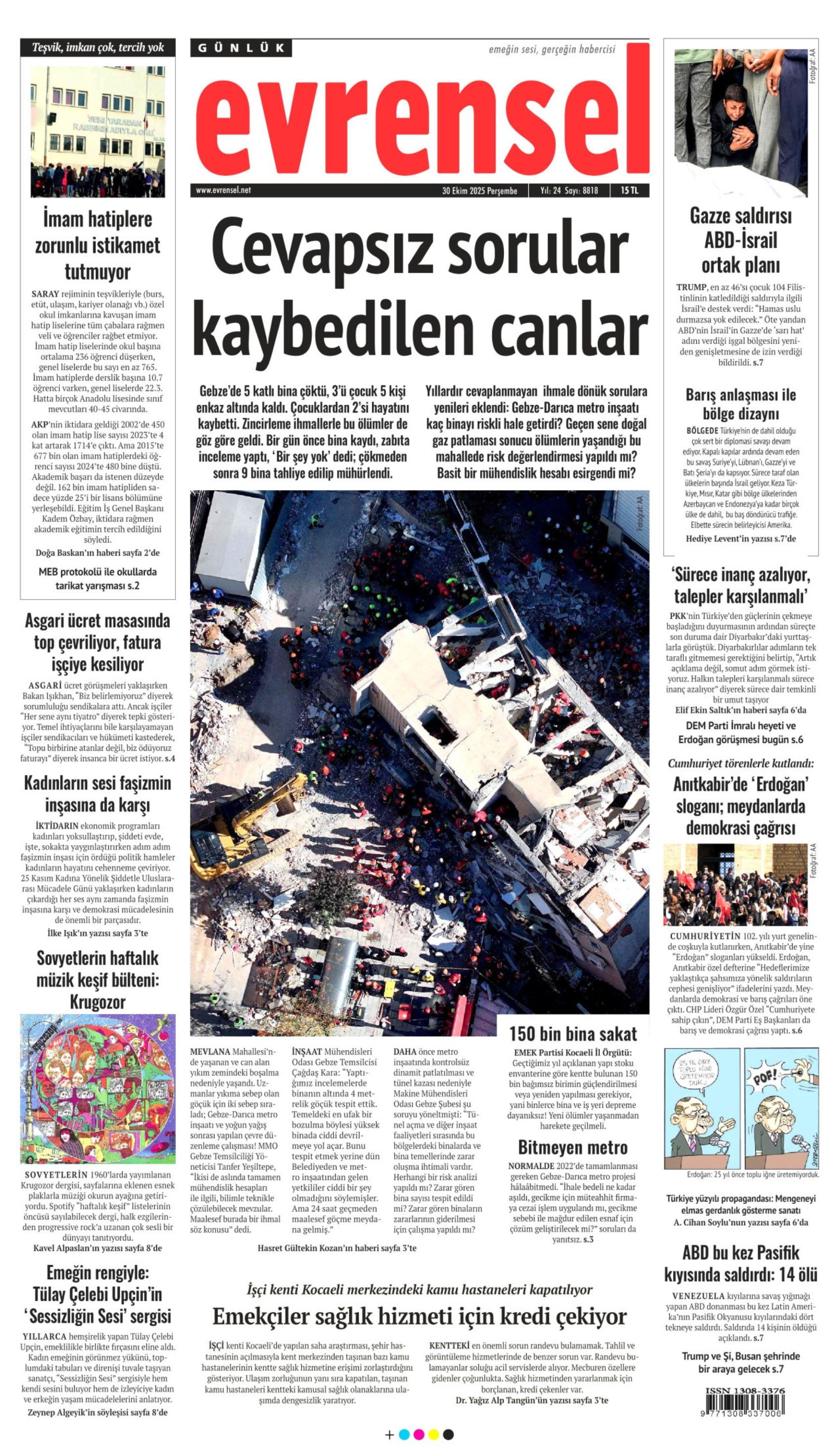 Aynı aileden 4 kişi hayatını kaybetti! Gebze'de çöken bina faciası gazetelerde: 'Ölüm göz göre göre gelmiş'