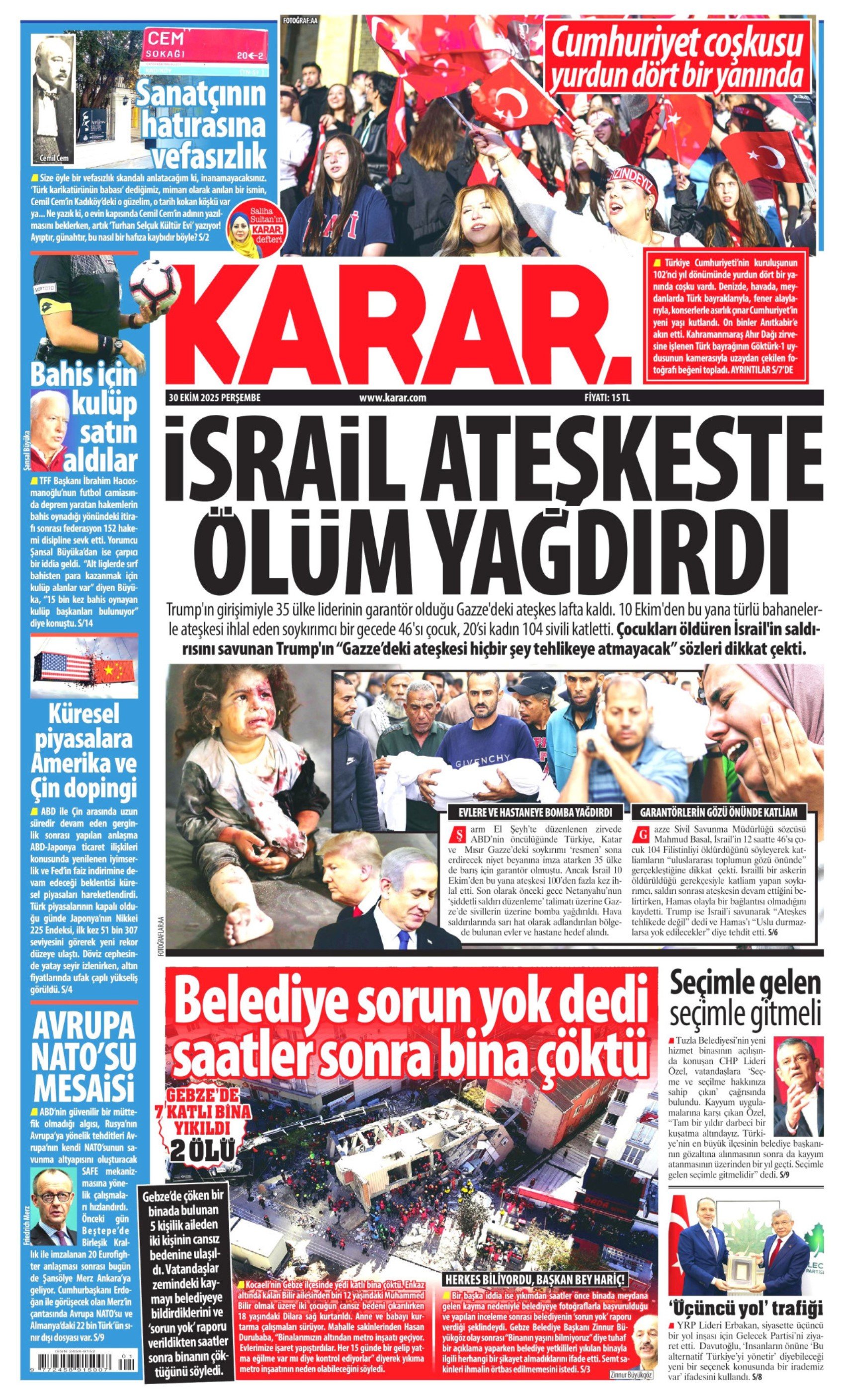 Aynı aileden 4 kişi hayatını kaybetti! Gebze'de çöken bina faciası gazetelerde: 'Ölüm göz göre göre gelmiş'