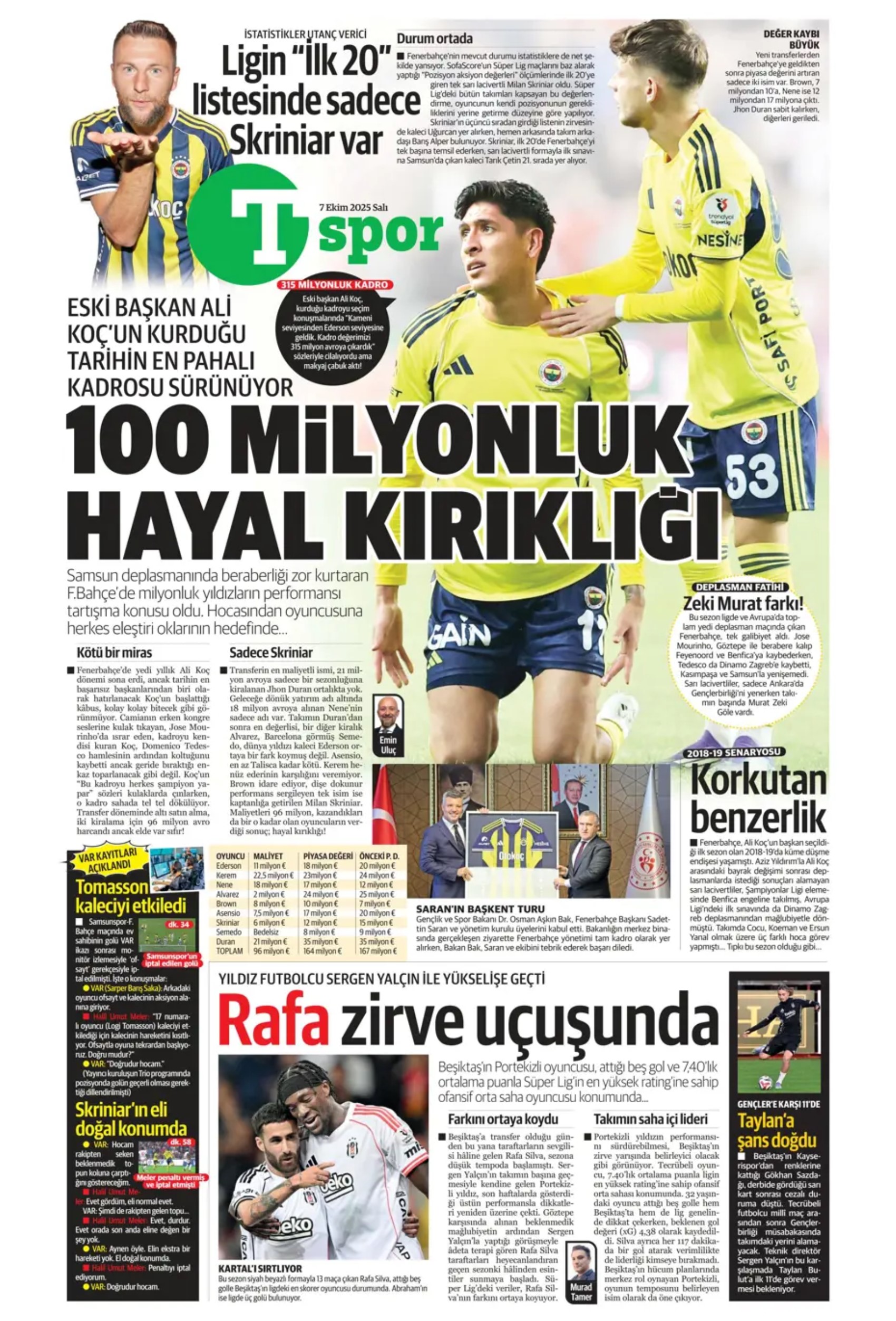 Sporda günün manşetleri: Fenerbahçe, devre arasında Suudi Arabistan'dan bir yıldız daha getiriyor