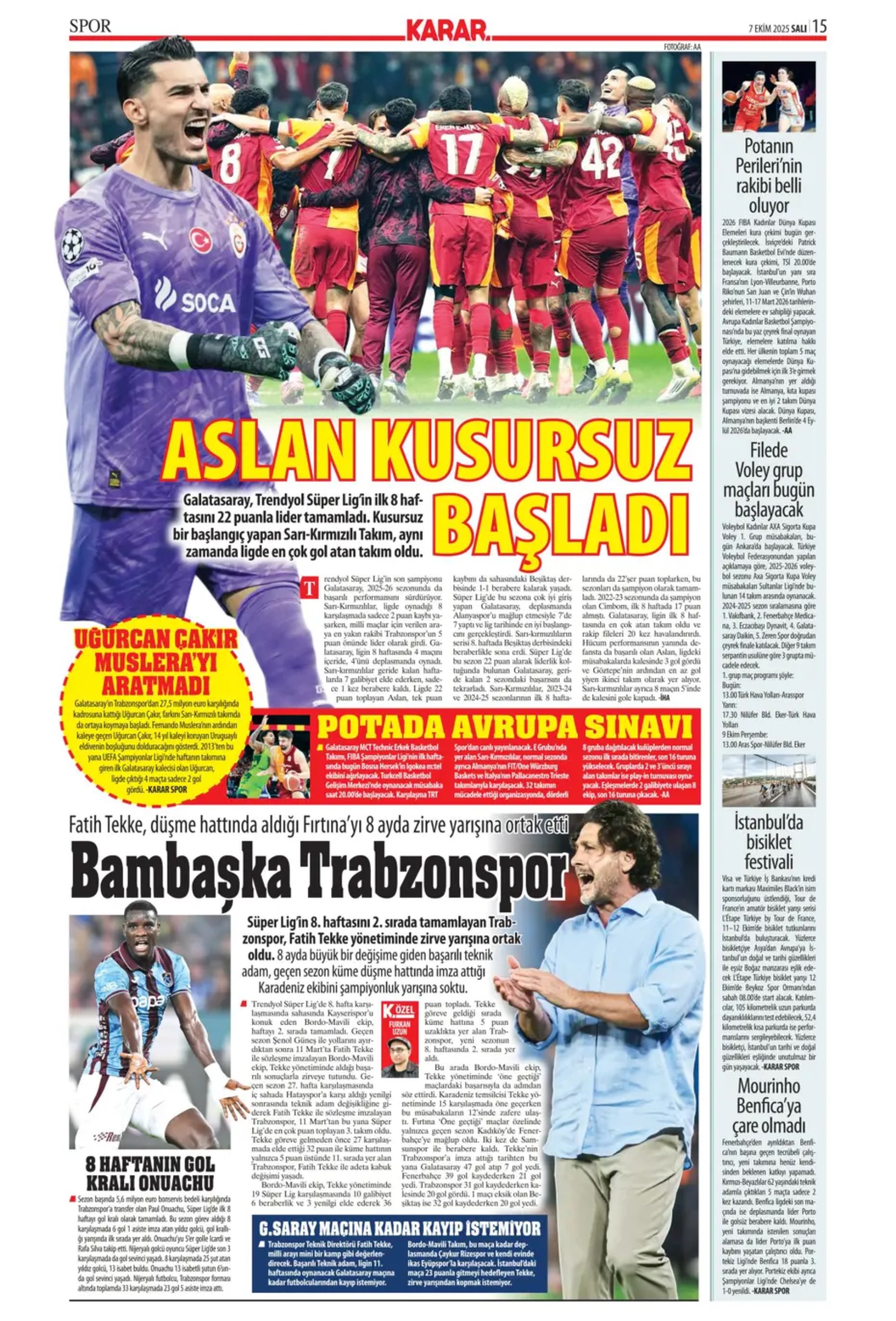Sporda günün manşetleri: Fenerbahçe, devre arasında Suudi Arabistan'dan bir yıldız daha getiriyor