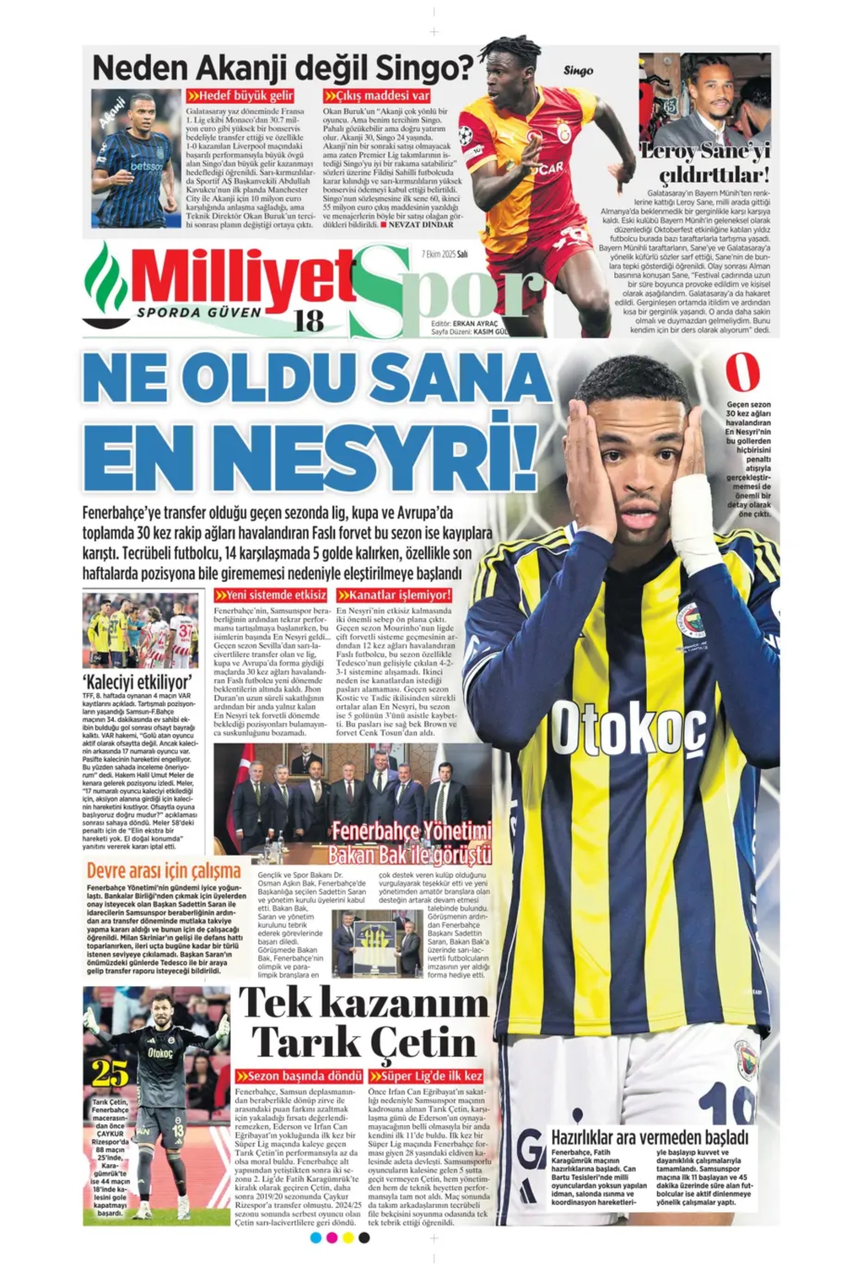 Sporda günün manşetleri: Fenerbahçe, devre arasında Suudi Arabistan'dan bir yıldız daha getiriyor