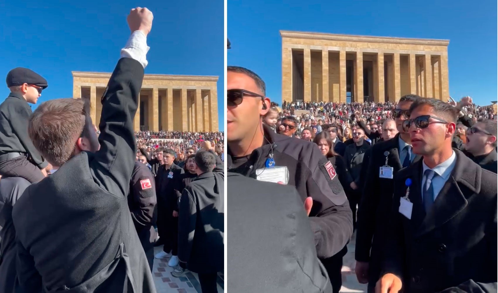Anıtkabir'de gençlerin andımızı okumasına müdahale