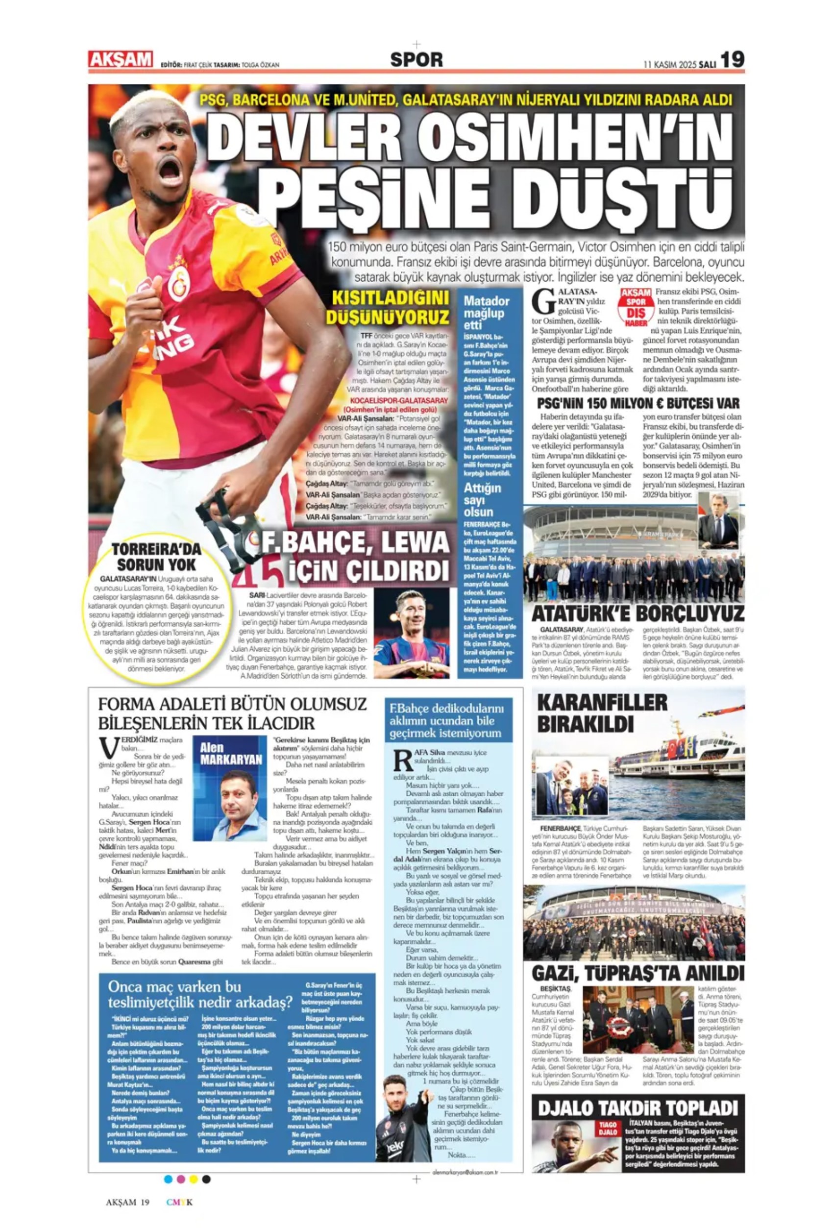 Sporda günün manşetleri... Futbola ikinci bomba düştü! Galatasaray'da Lookman harekatı