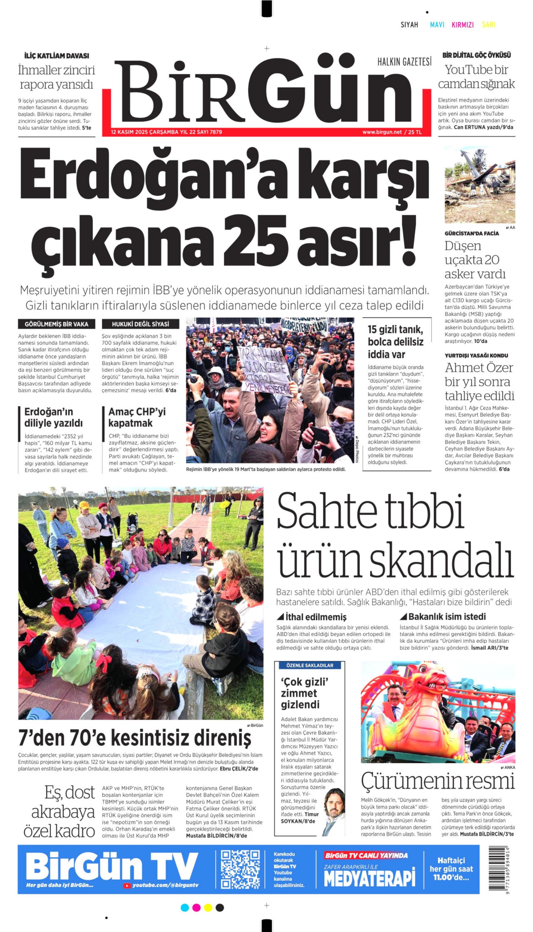 12 Kasım 2025 gazete manşetleri: Gazeteler İBB iddianamesini nasıl gördü?