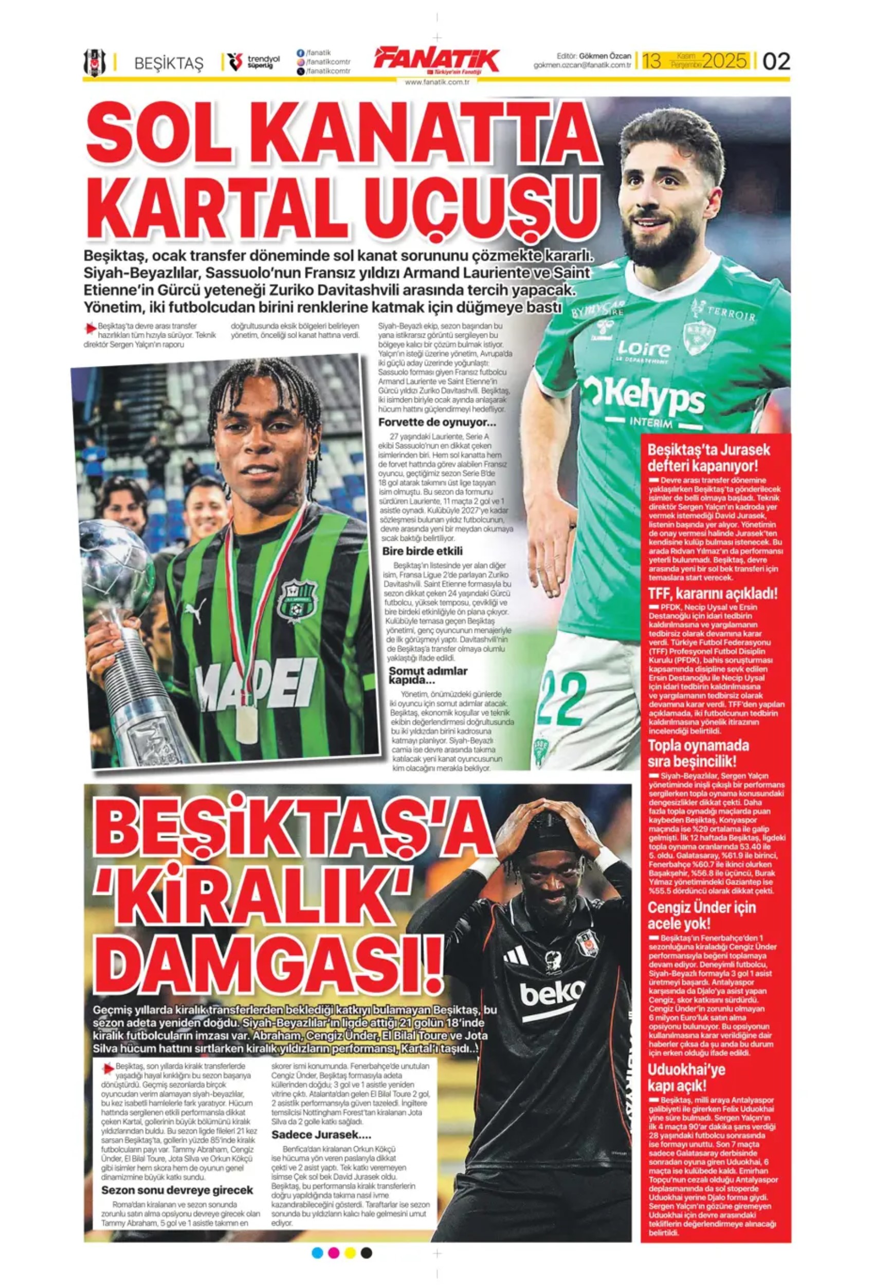 Sporda günün manşetleri... Transferde sıcak saatler: Galatasaray iki yıldız ismi gündemine aldı!