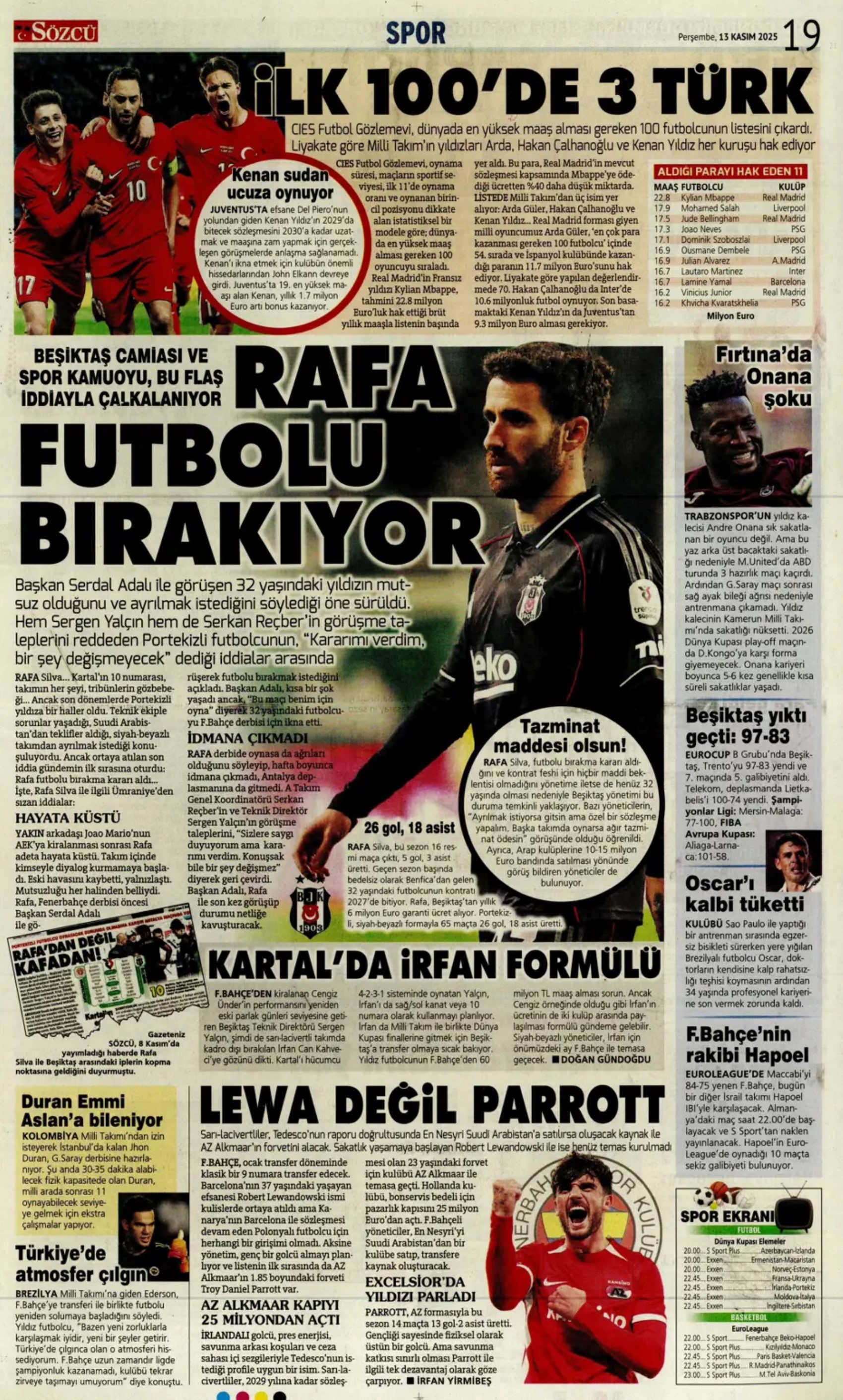 Sporda günün manşetleri... Transferde sıcak saatler: Galatasaray iki yıldız ismi gündemine aldı!